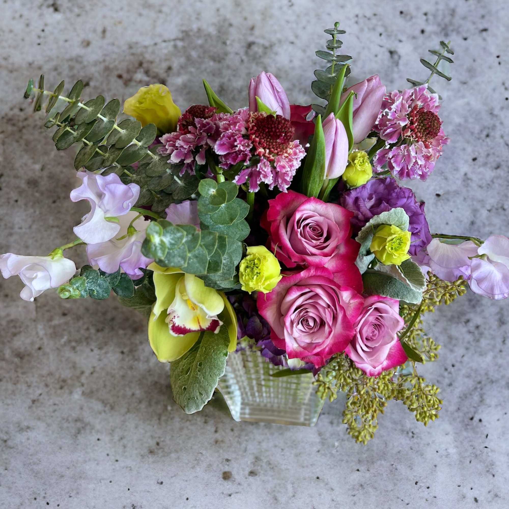 Gorgeous shades of purples from bold to soft with touches of greens Gorgeous shades of purples from bold to soft with touches of greens