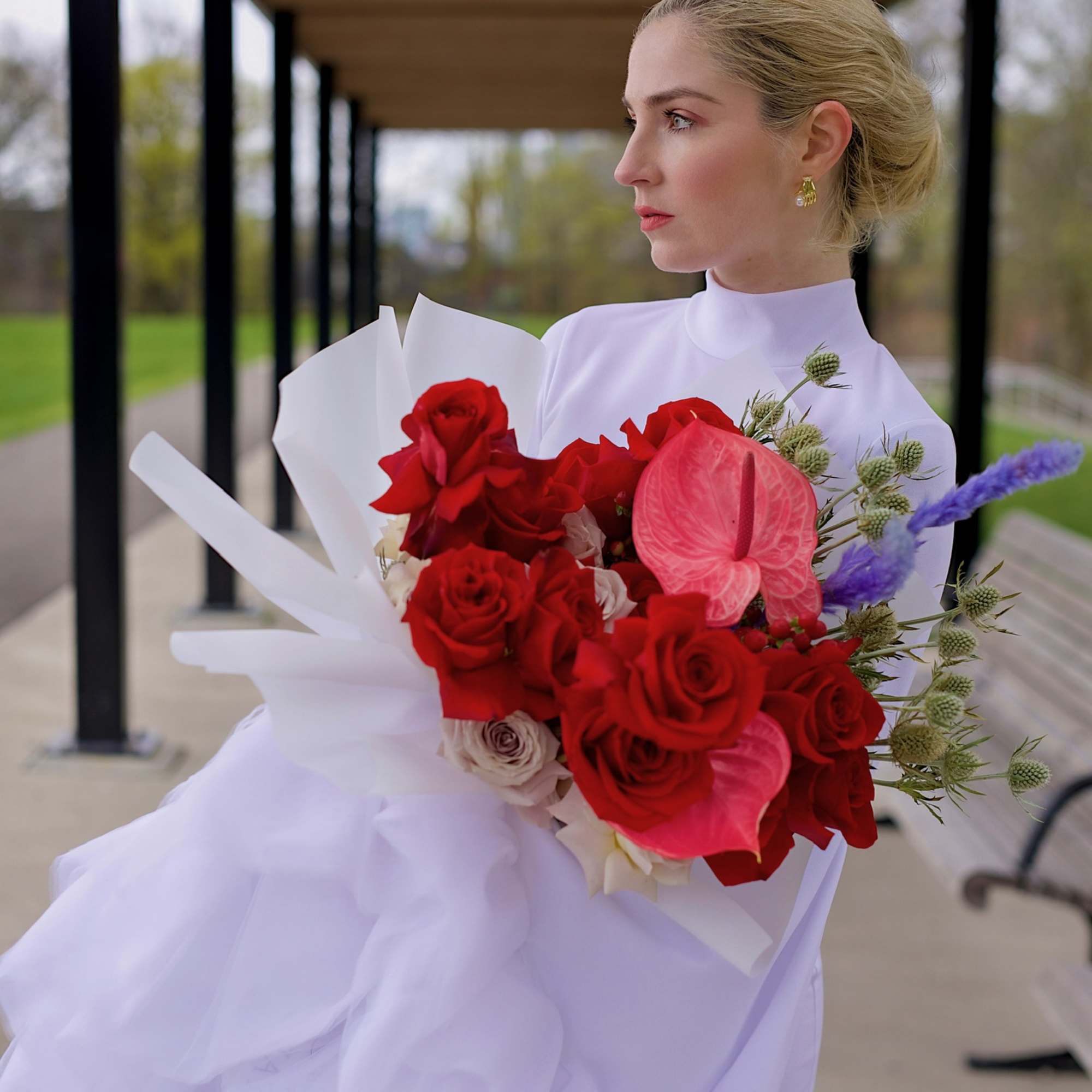 Our &quot;Paris Mon Amour&quot; designer bouquet is a sophisticated and elegant floral