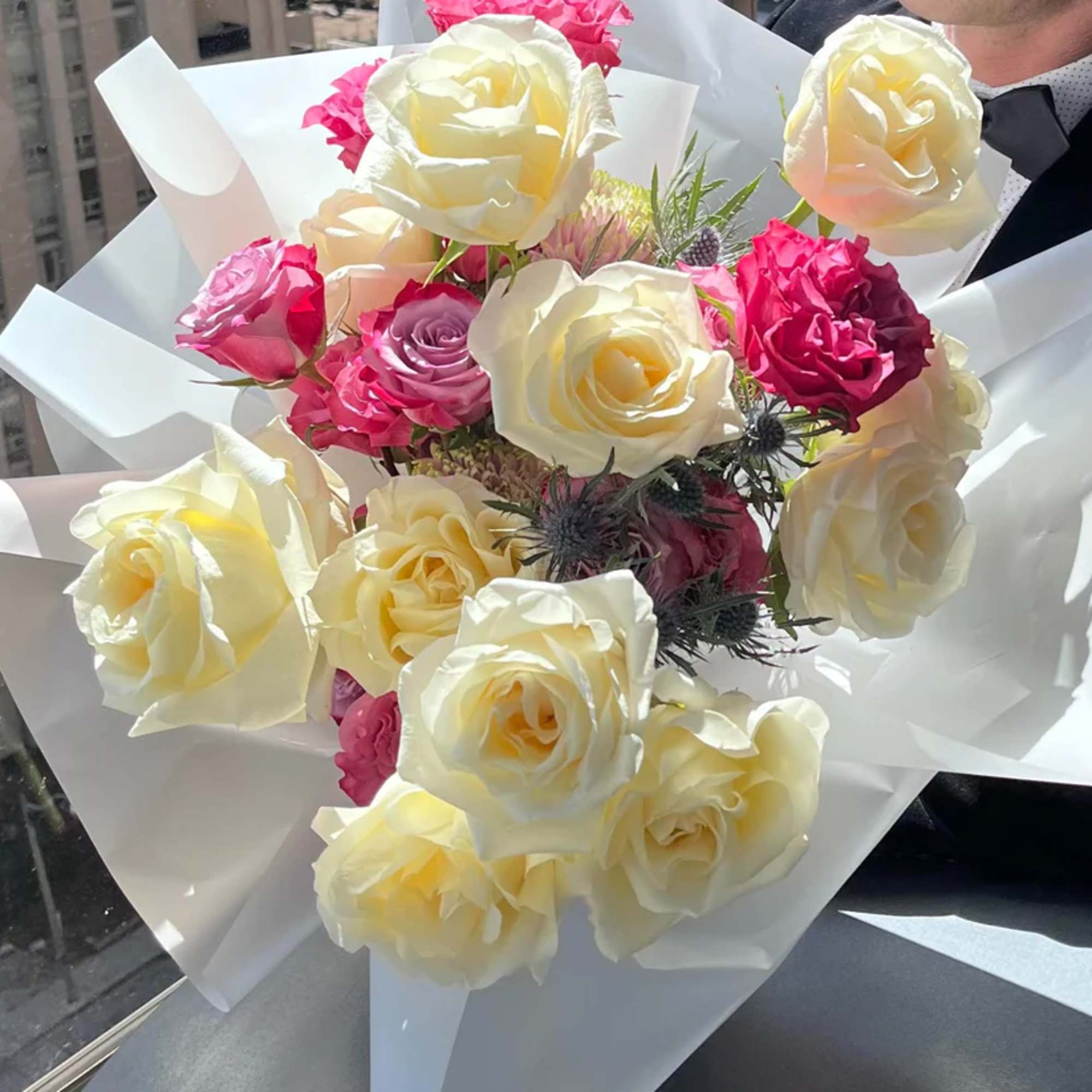 Our &quot;Spring in Marseille&quot; designer bouquet captures the beauty and charm of