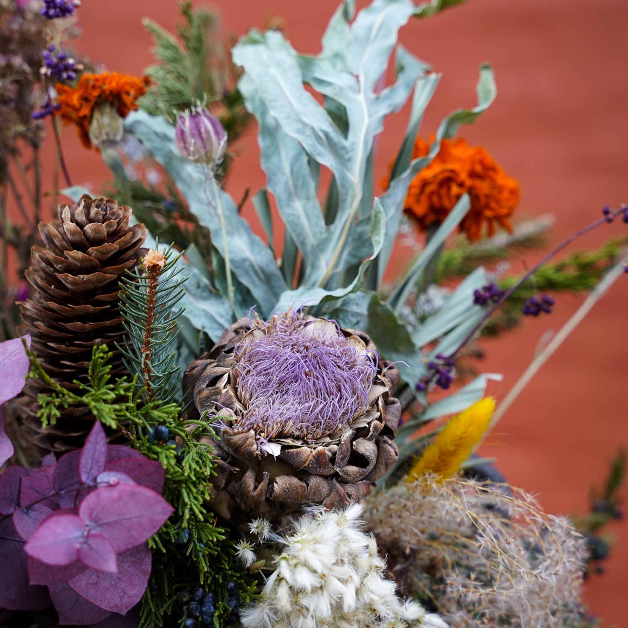 Gift this everlasting bouquet created using blooms dried in-house throughout the year