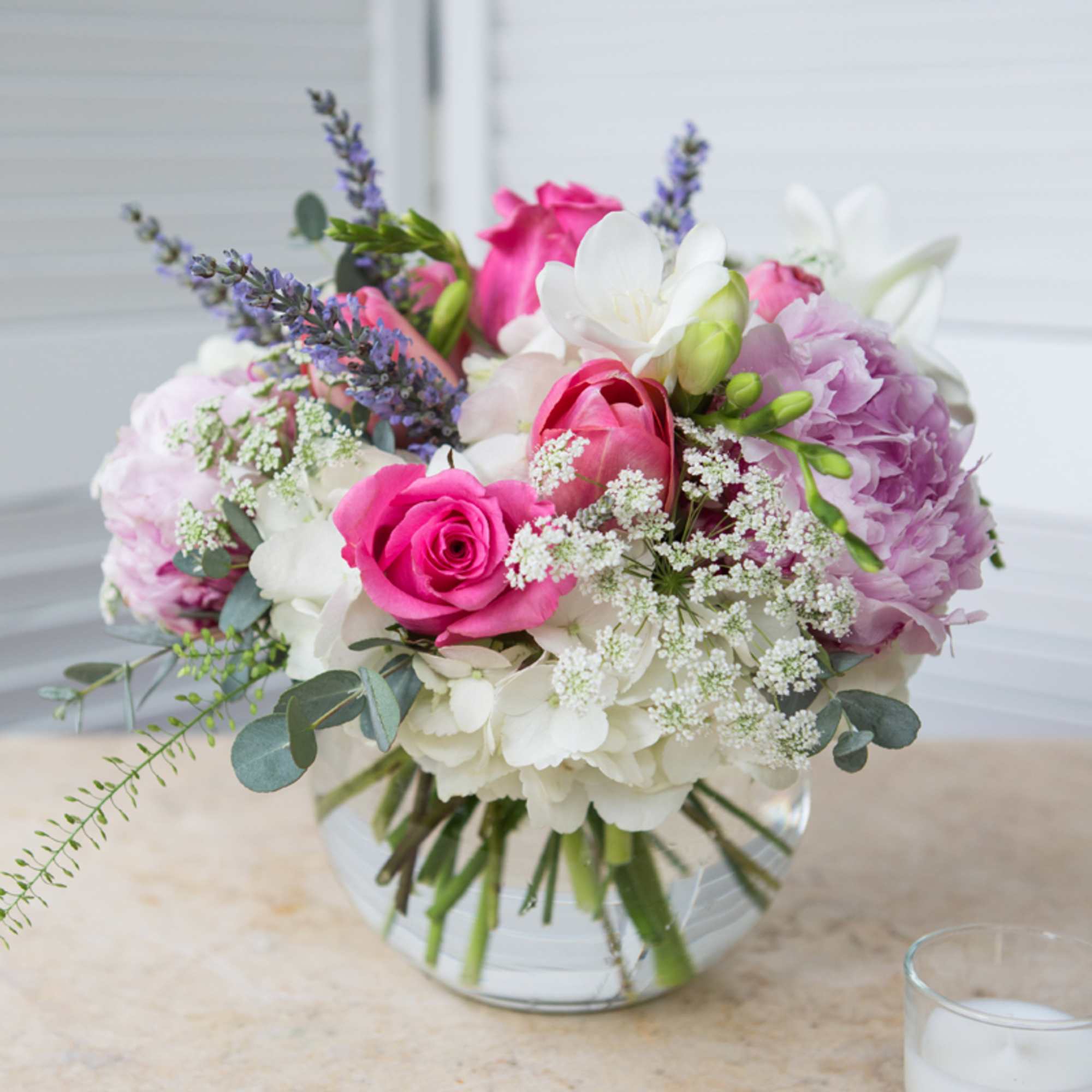 Roses Hydrangea and Peonies by Ambrose Garden