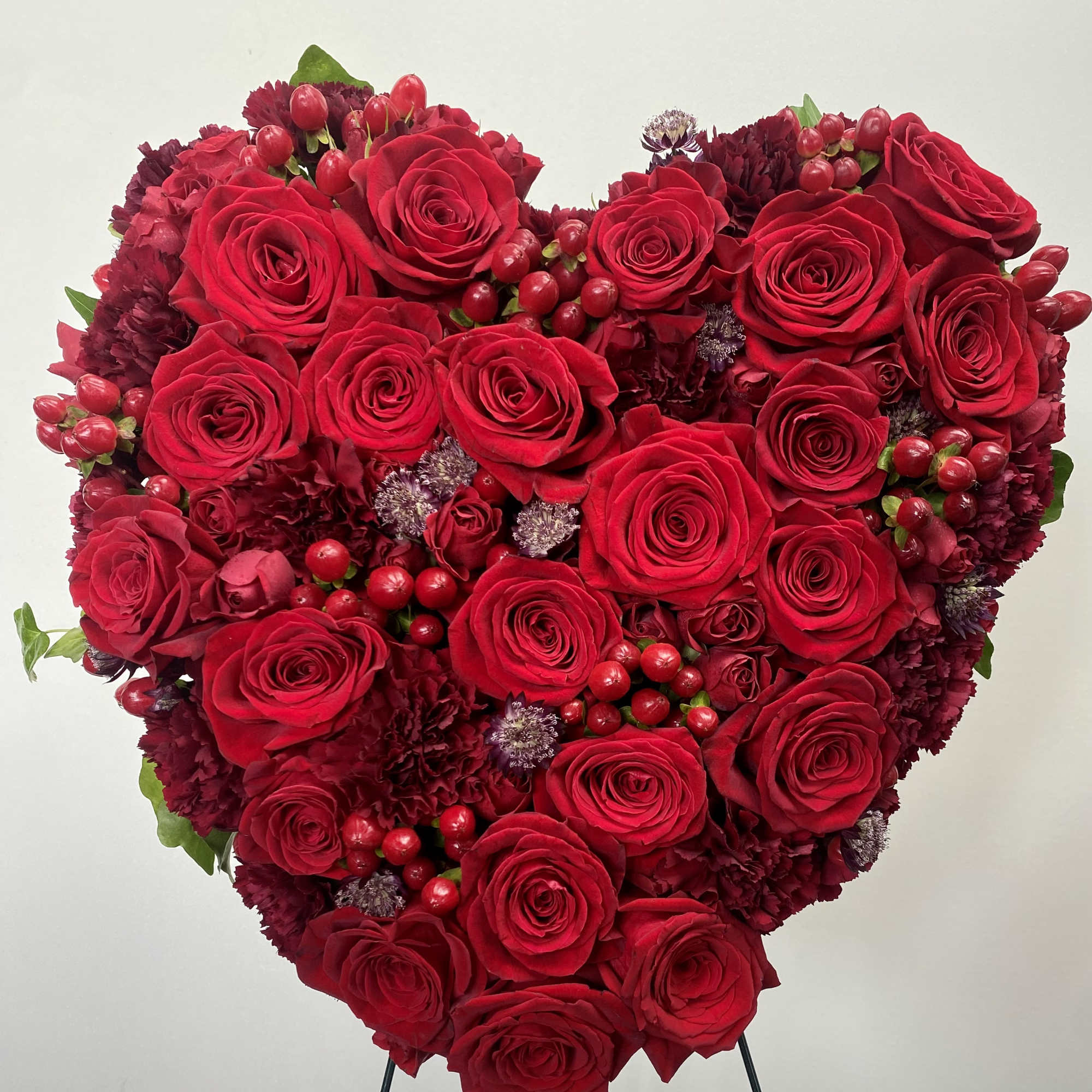 Rich red tones carefully crafted together to produce a vibrant crimson heart.