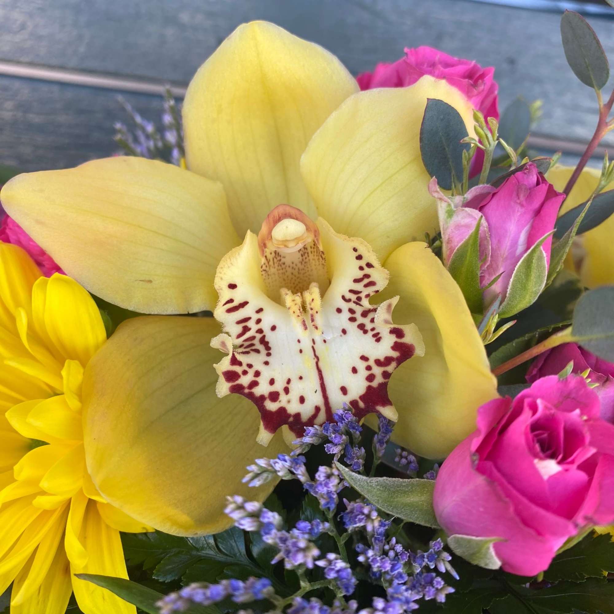 Colorful flower mix - all in blue, pink, yellow, orange and purple!