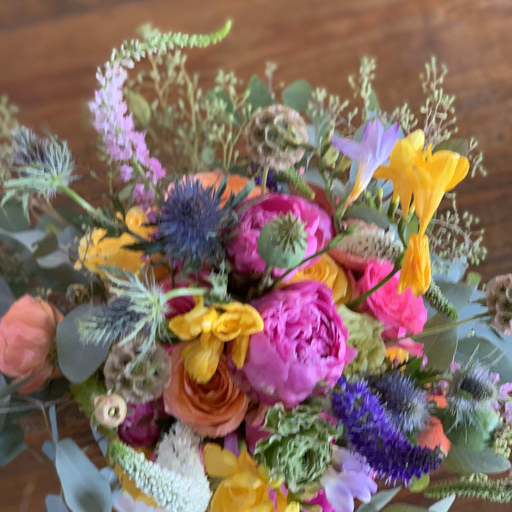 This fun summer bouquet is bound to make anyone smile. The colorful