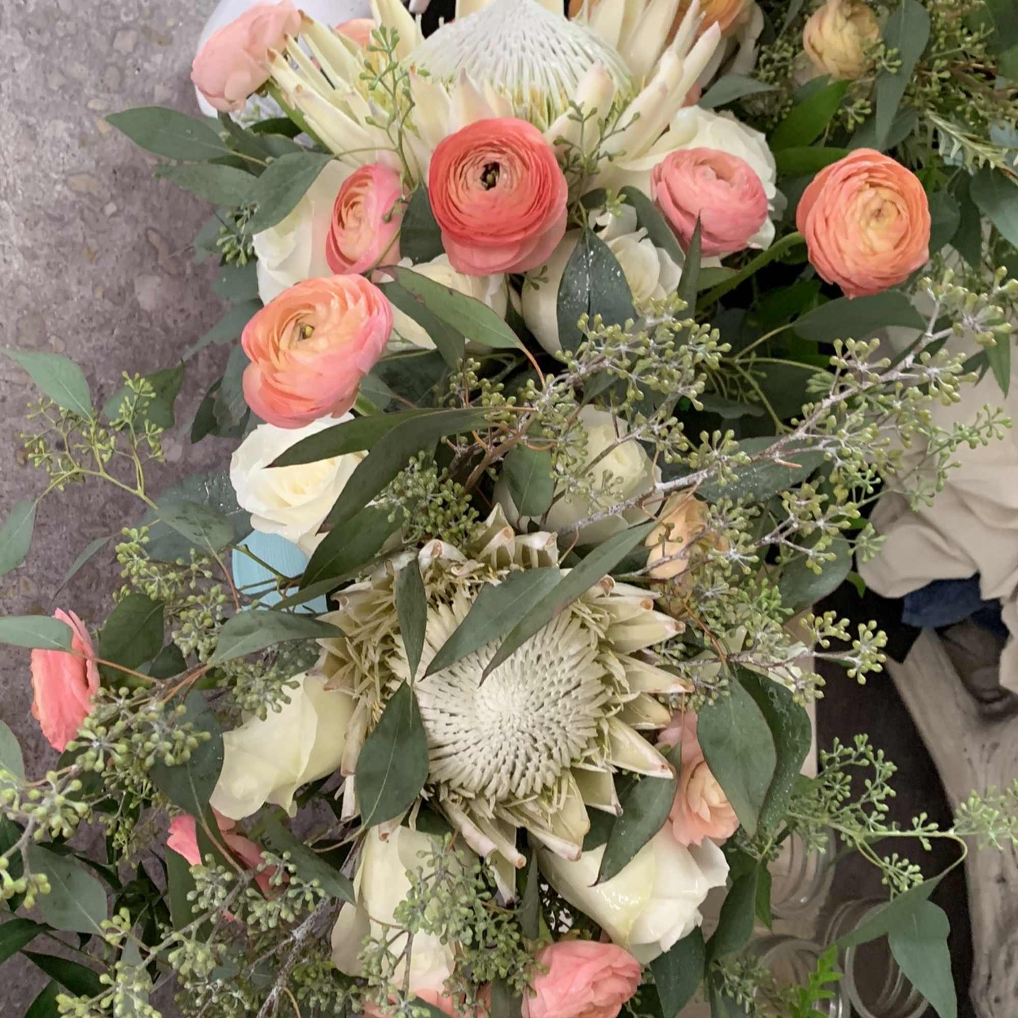 This bold, cascading bouquet was created for a beautiful Miami wedding. The