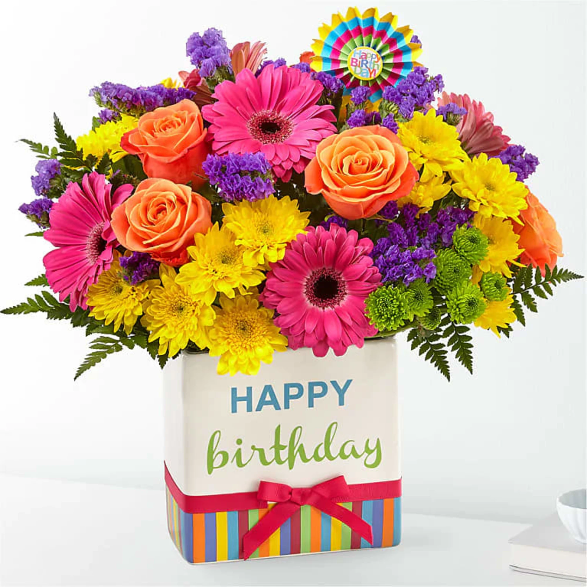 The Birthday Brights Bouquet is a true celebration of color and life The Birthday Brights Bouquet is a true celebration of color and life