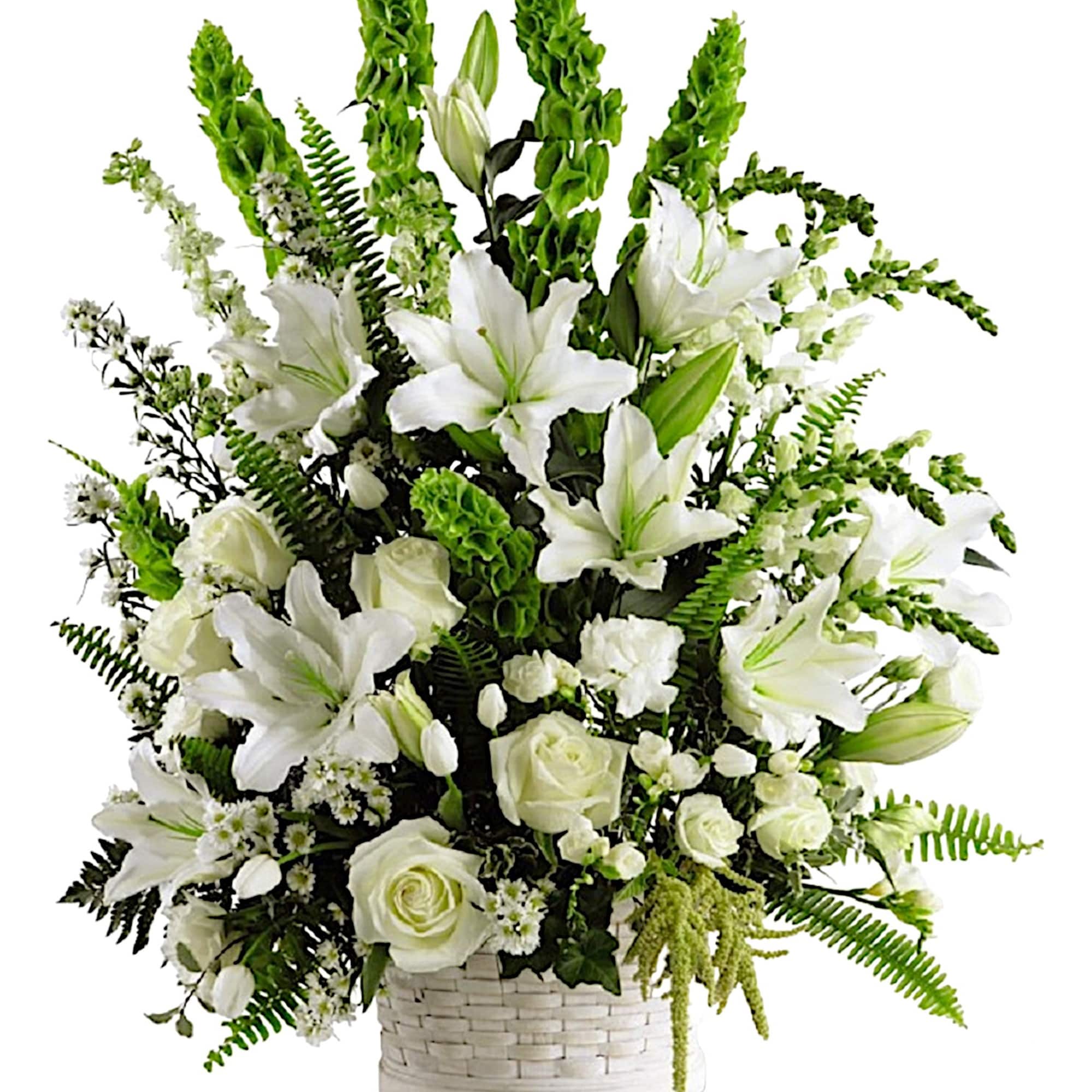 The In Our Thoughts Arrangement is a symbol of pure peace and