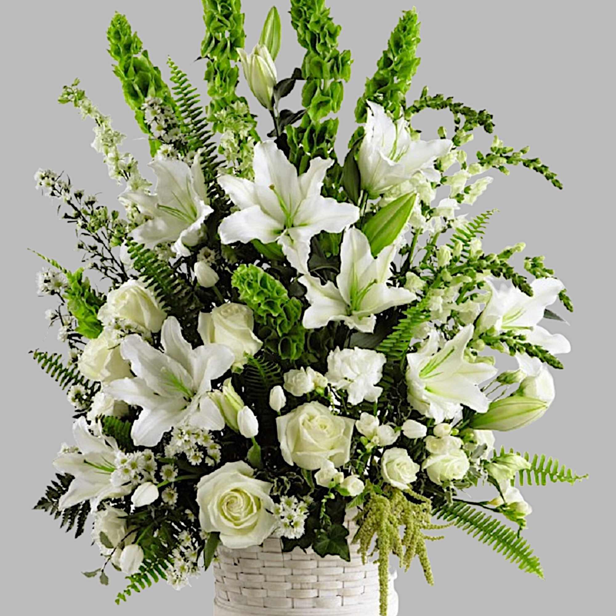 The In Our Thoughts Arrangement is a symbol of pure peace and