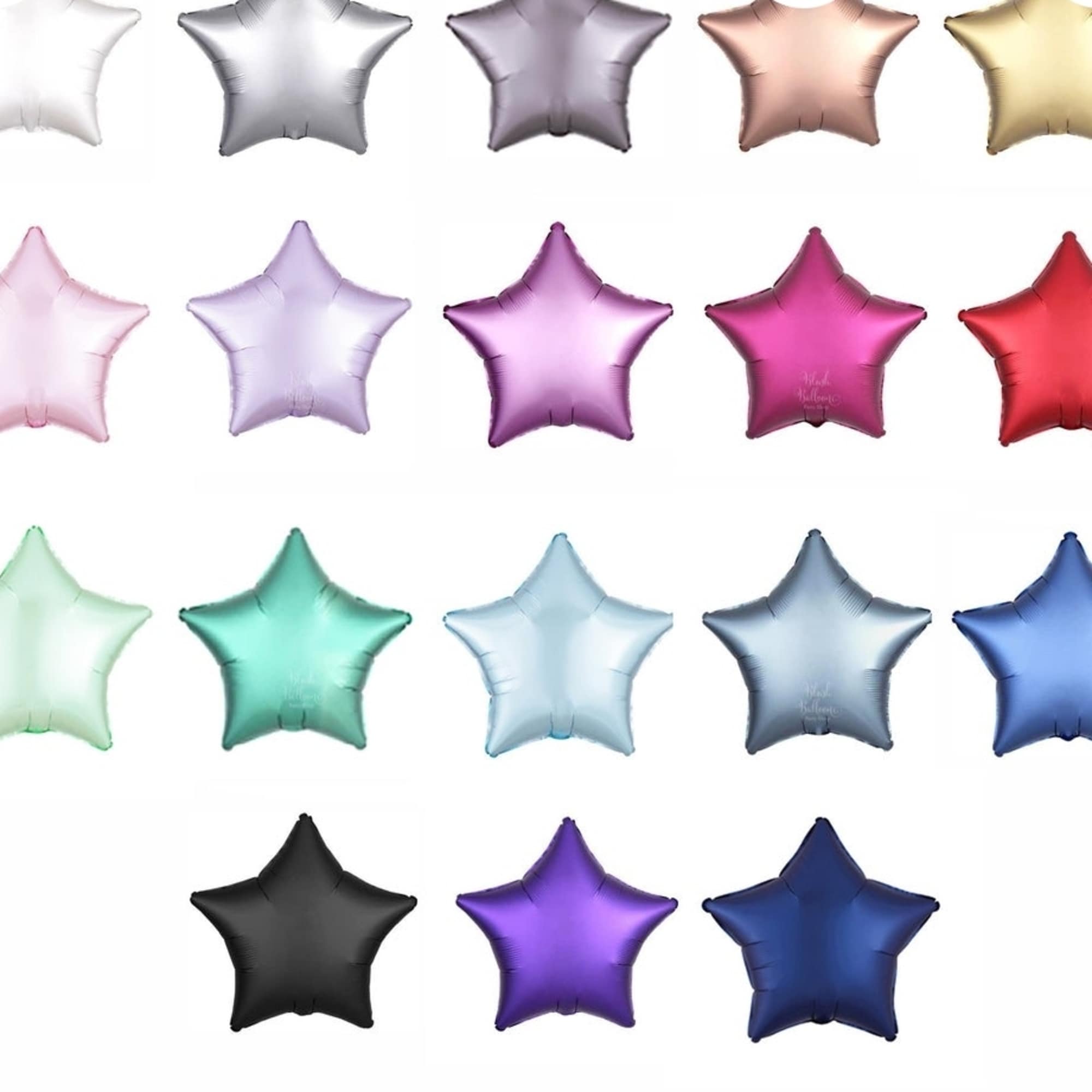 18&quot; Mylar shapes in Hearts, Stars &amp; Rounds. They nicely accent other