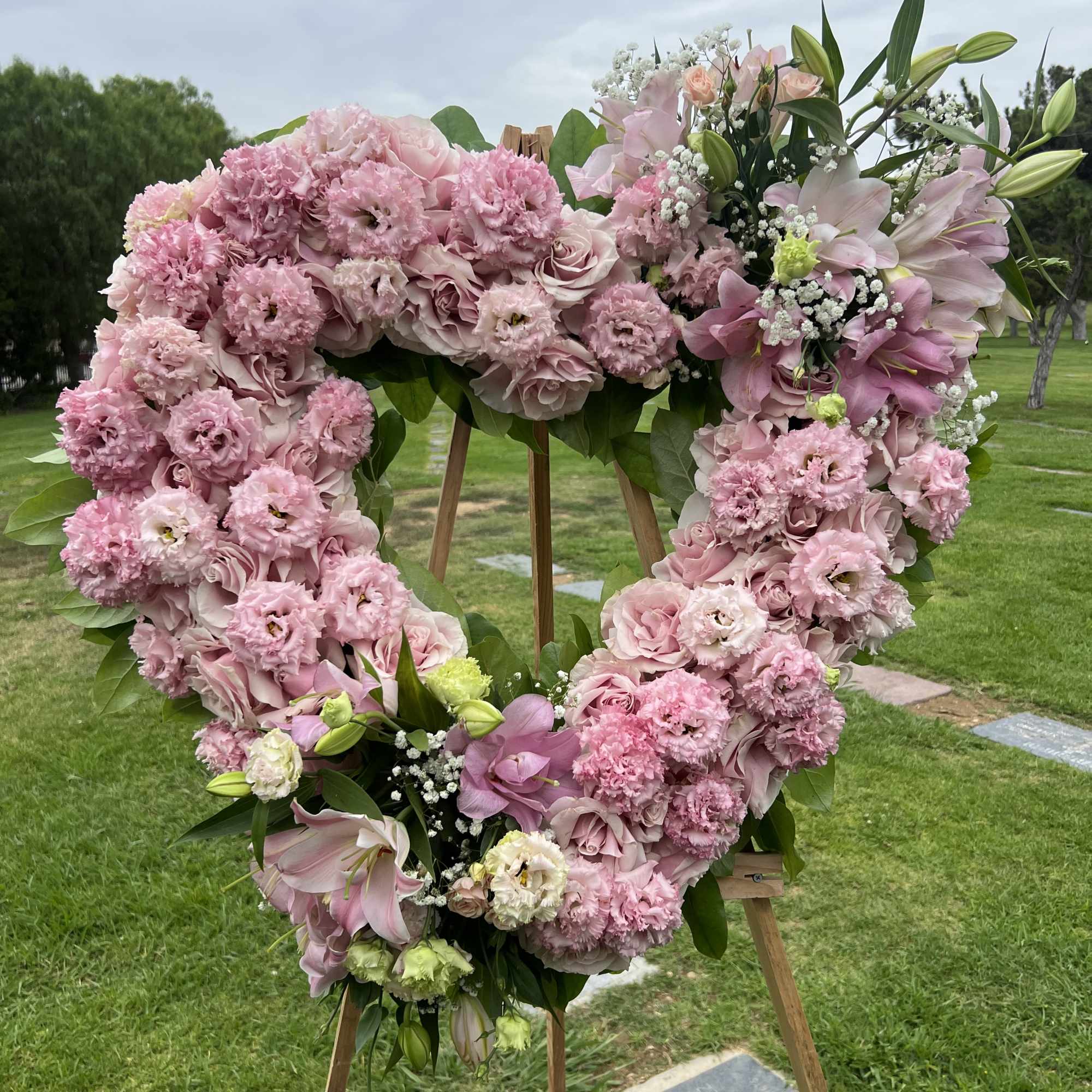 Soft Pink Flowers. 30&quot; Approx.