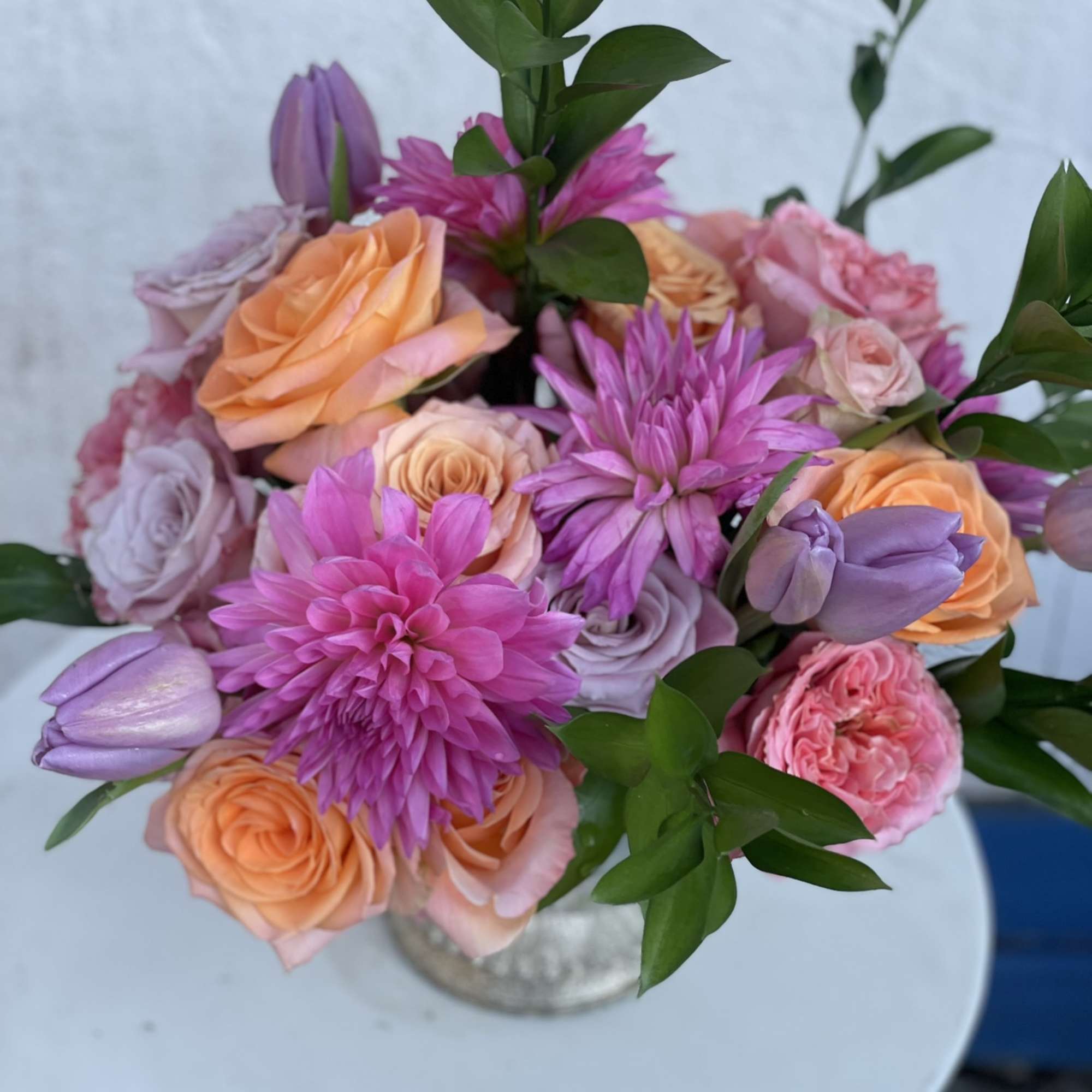 This striking arrangement is anything but dull! The bright and bold color