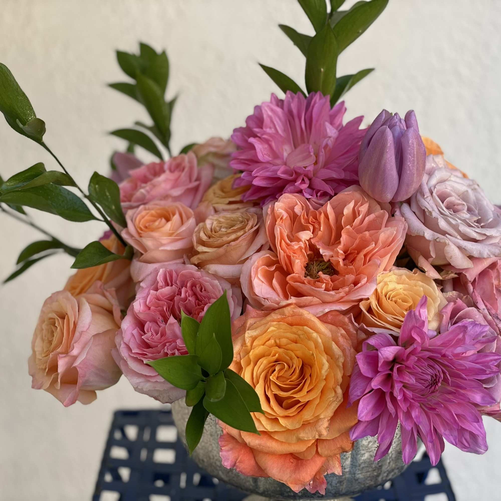 This striking arrangement is anything but dull! The bright and bold color