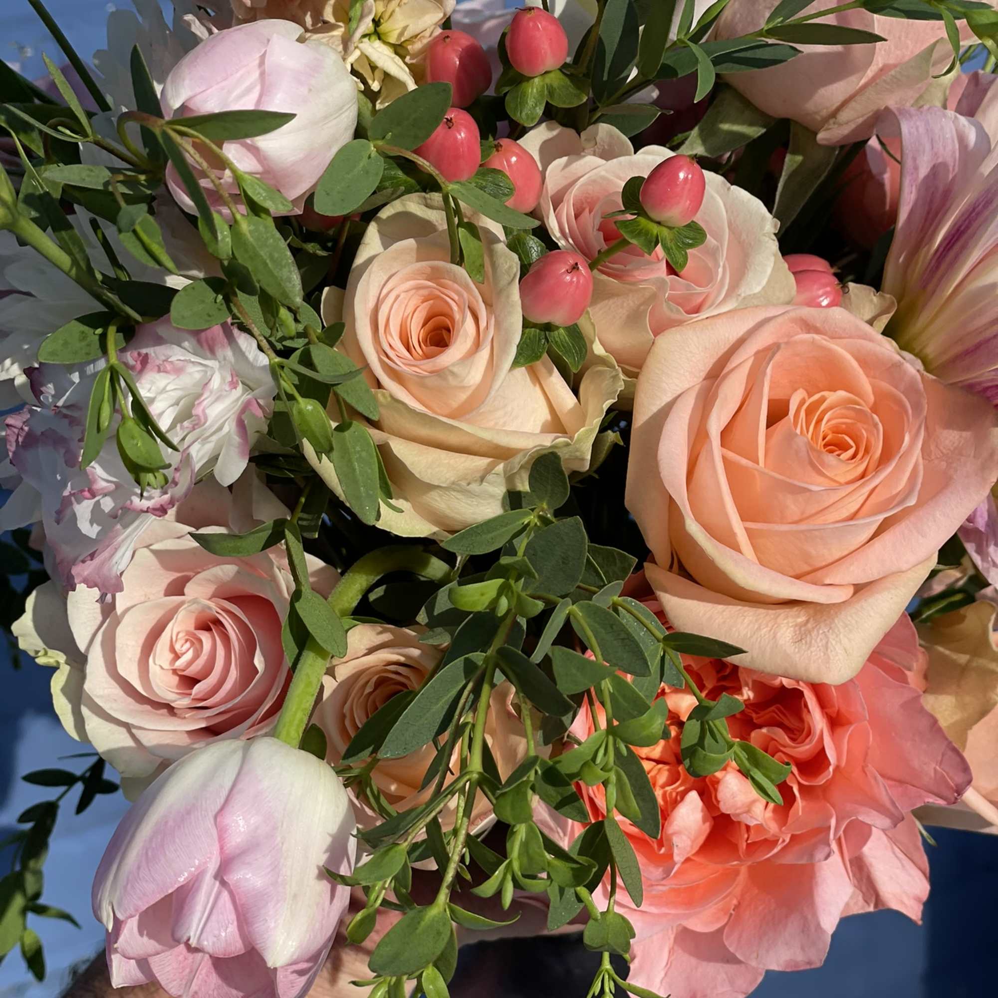 This fun and wild combination of blooms radiate in every tone of