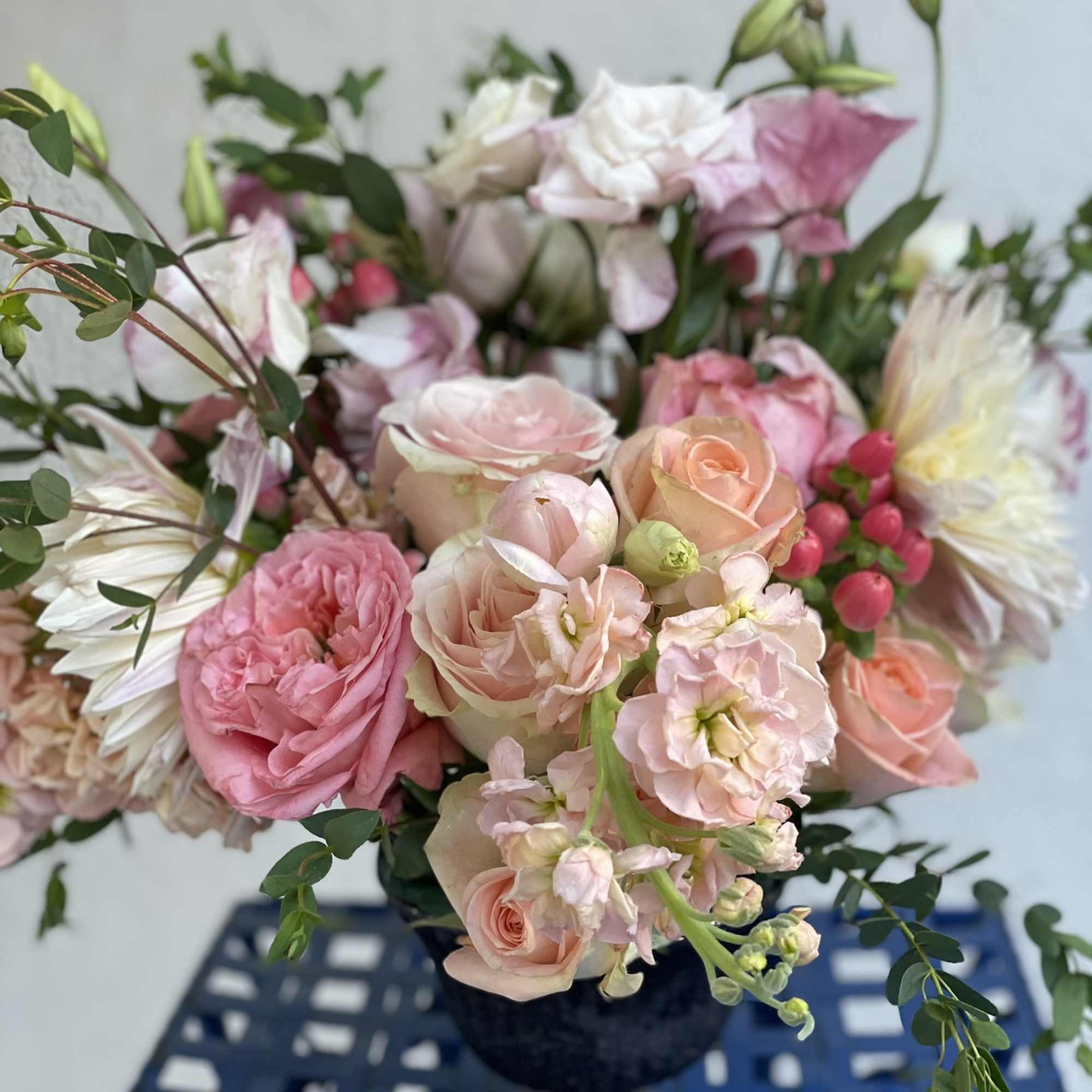 This fun and wild combination of blooms radiate in every tone of