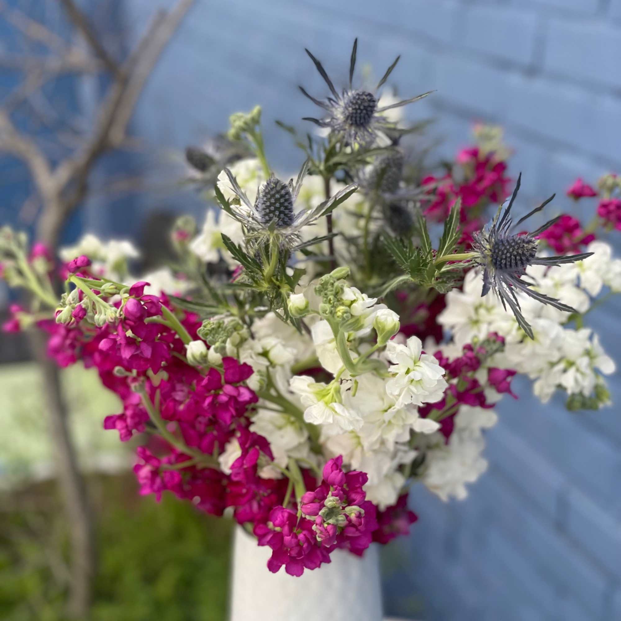 This simple arrangement is packed with blooms and filled with fragrance! The