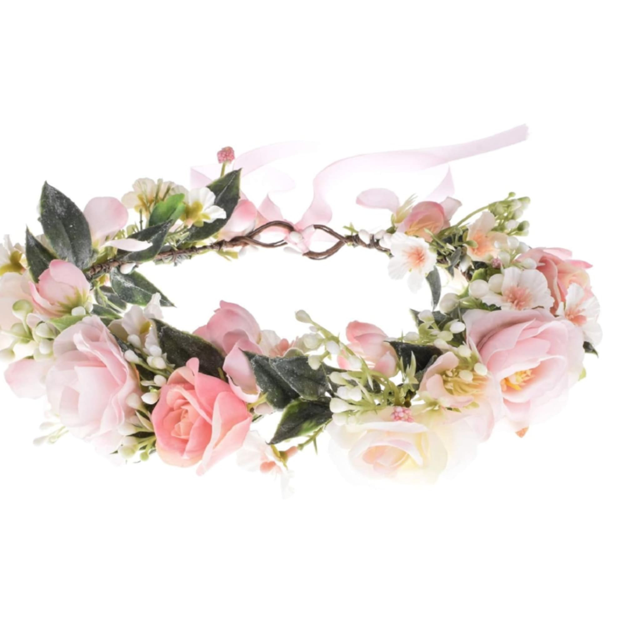 A halo of florals. A hand-made flower crown composed of baby breath.