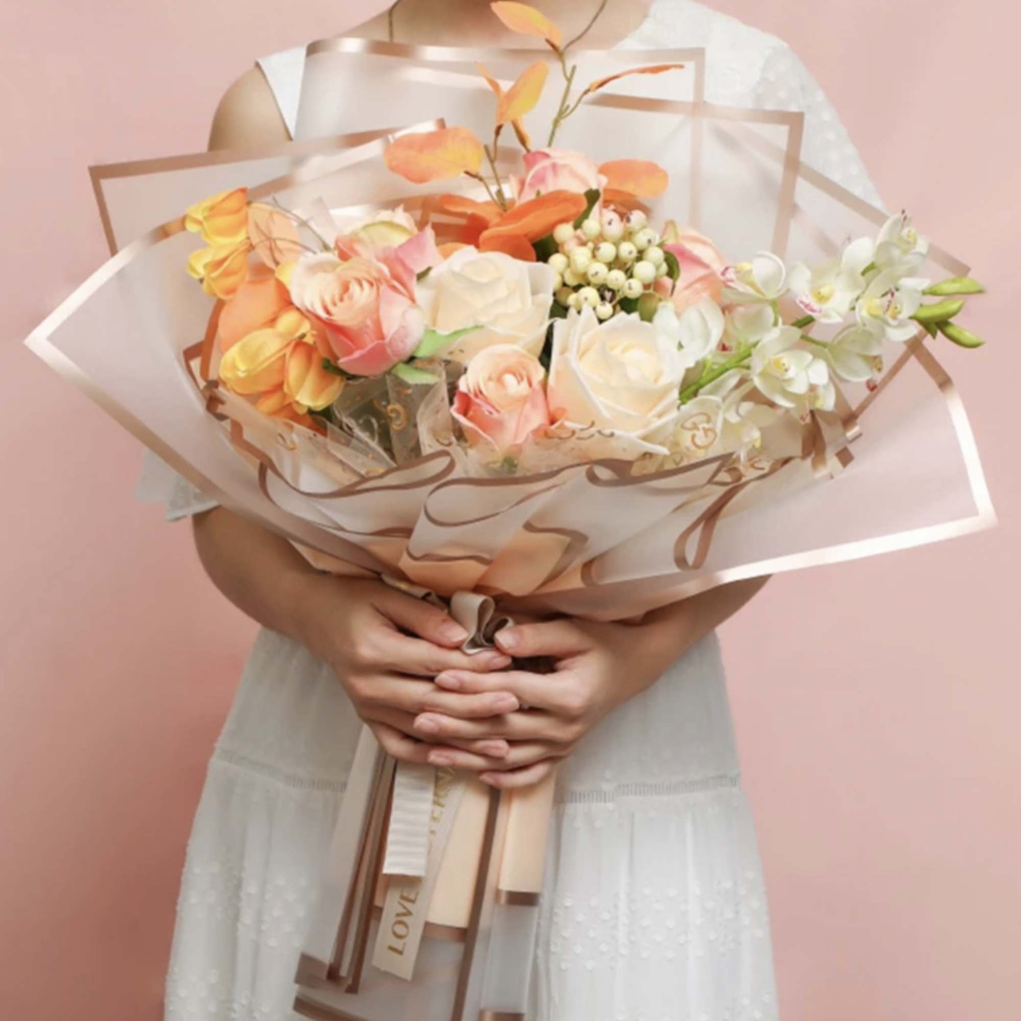 YELLOW KOREAN WATERPROOF WRAP PERFECT FOR ANY FLORAL ARRANGEMENT 