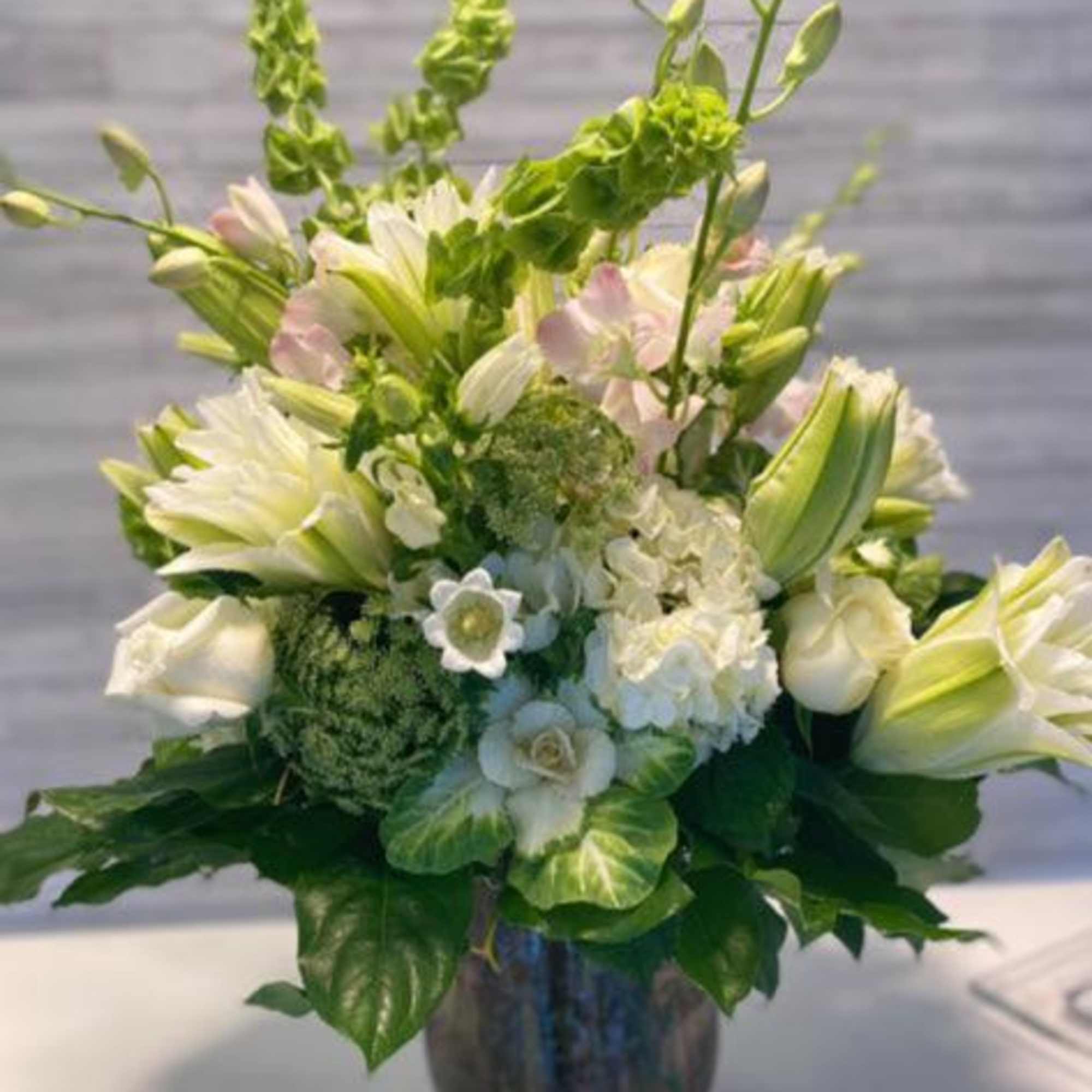 Step into a world of timeless elegance with our exquisite white floral