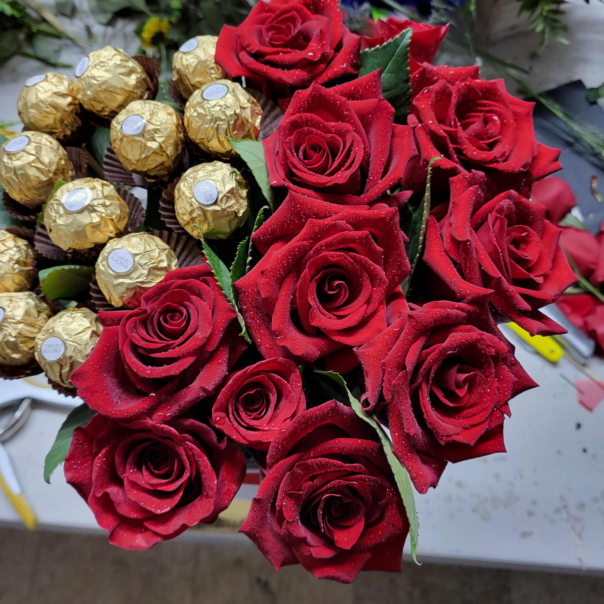 Red rosas and chocolate  Red rosas and chocolate
