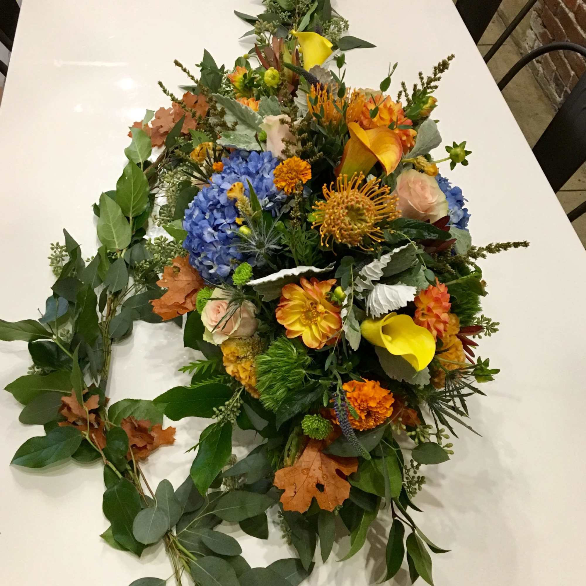 A perfect Center piece for a family and friends get together, 
Calla