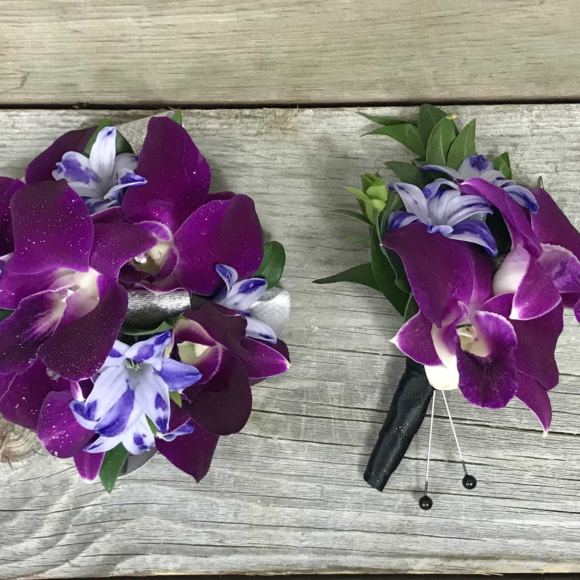Purple Haze Corsage Set in Woodbury, MN | Sweet Peas Floral