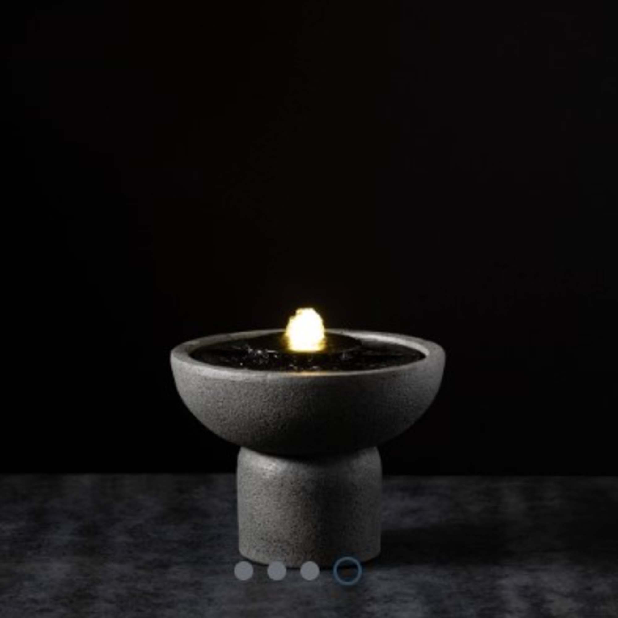Bring calming water elements to your garden with this Gray Bowl Pedestal