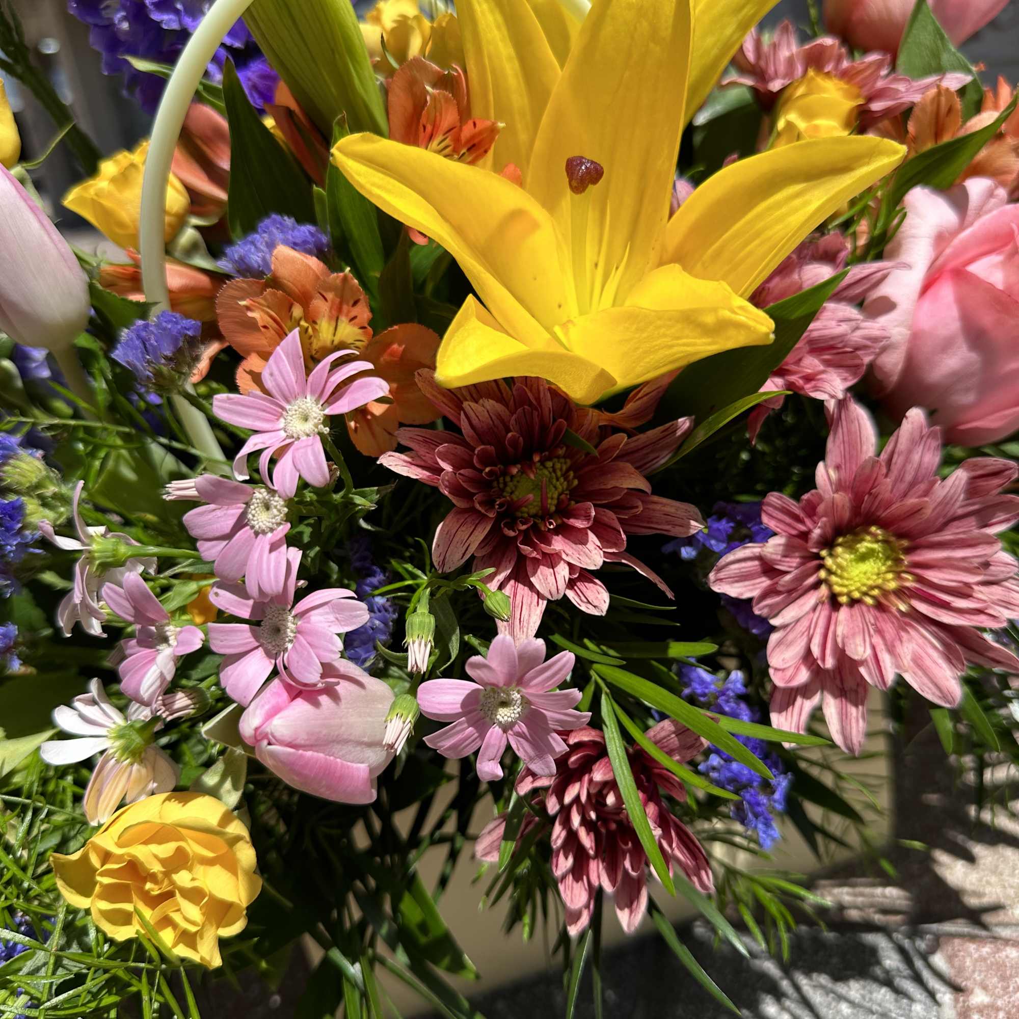 Beautiful fresh cut flower design carefully crafted in correspondence with this yellow