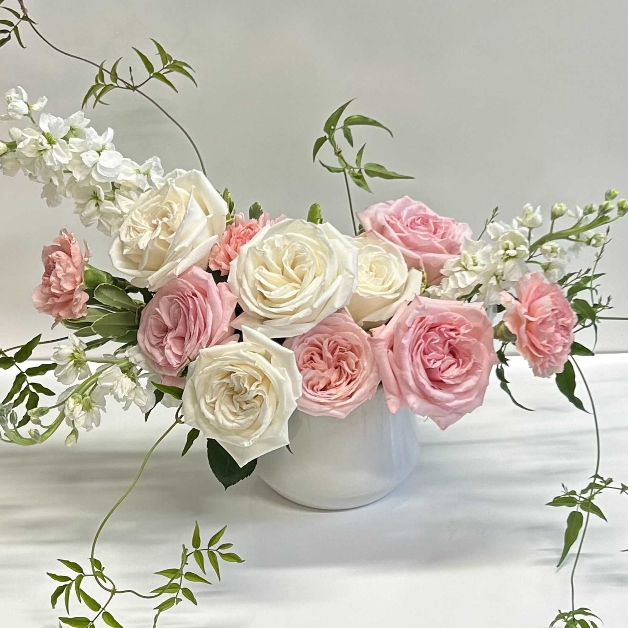 Fragrant and sweet. This lovely bouquet has playa blanca garden roses and