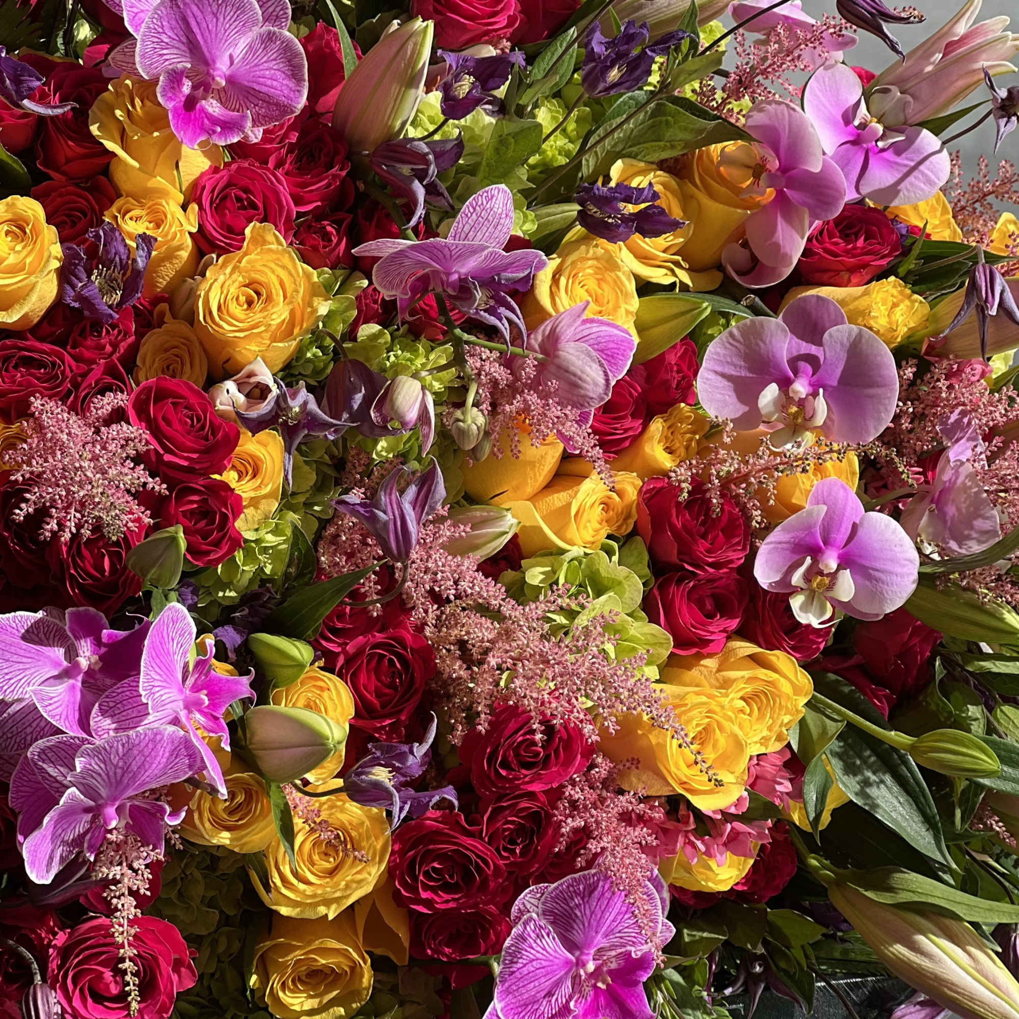 An exquisite and Large bouquet bursting with a vibrant assortment of seasonal