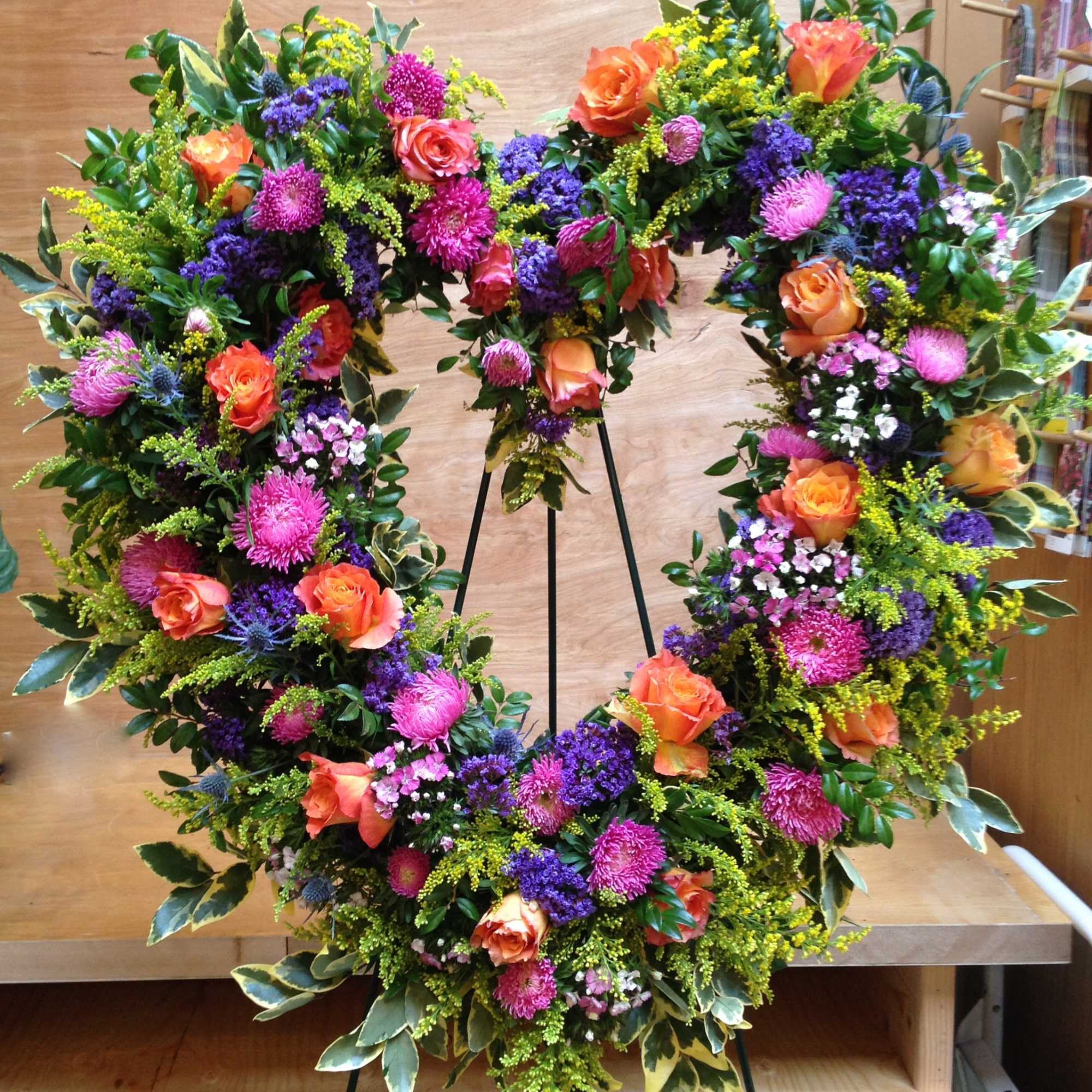 フラワー・リース hkr0820 Bright Garden Open Heart in Mountainside, NJ | Christoffers