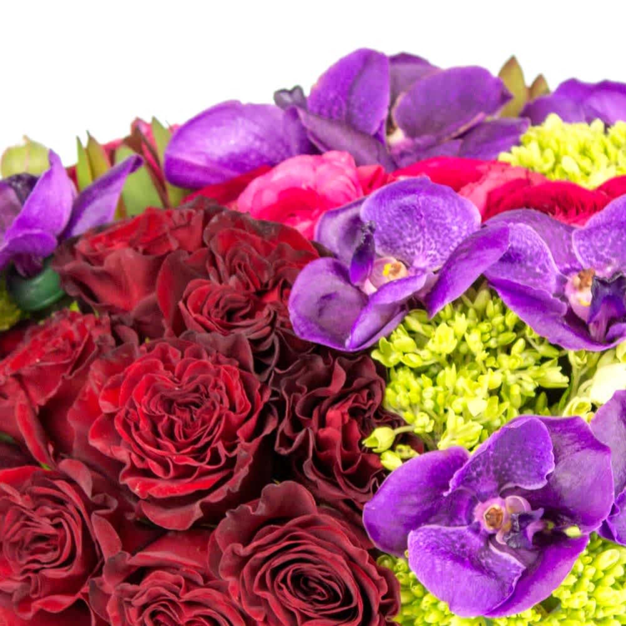 Feminine colors, flowers and textures are all wrapped up in this rich