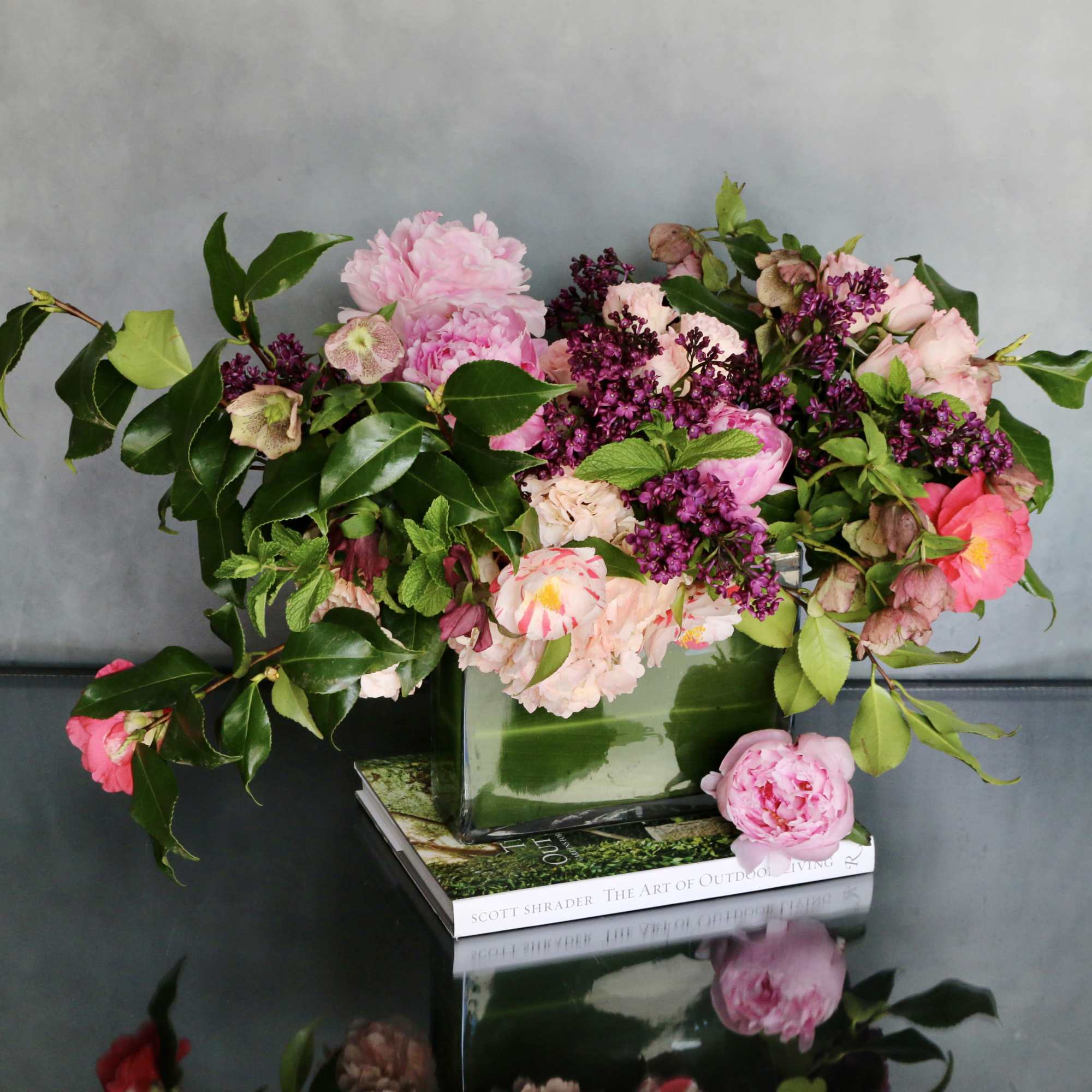 &quot;Eve&#039;s Garden&quot; is a variety of pink florals, such as, Pink Peonies