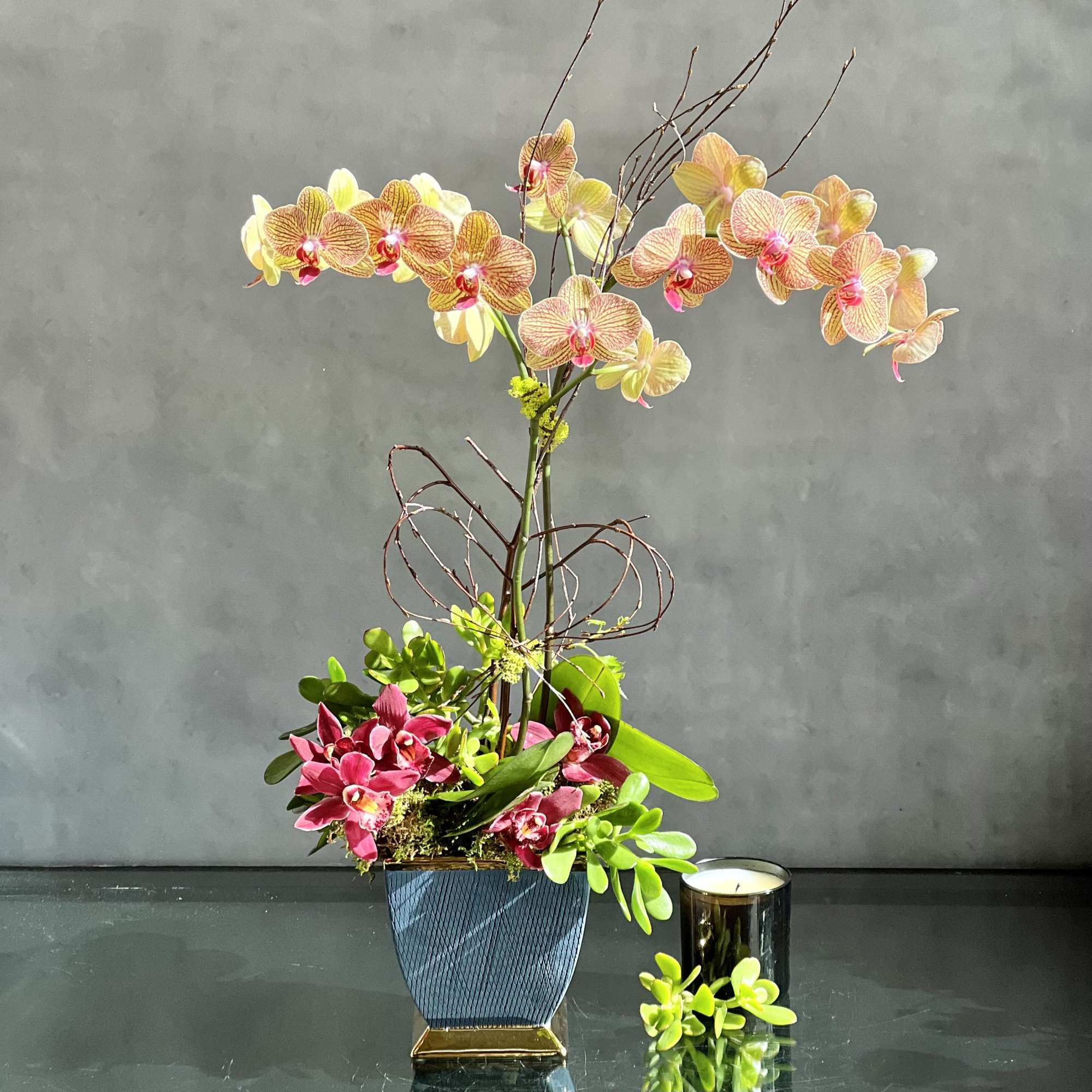 Our &quot;Peach Me Please&quot; Orchids are a wonderful touch of color for
