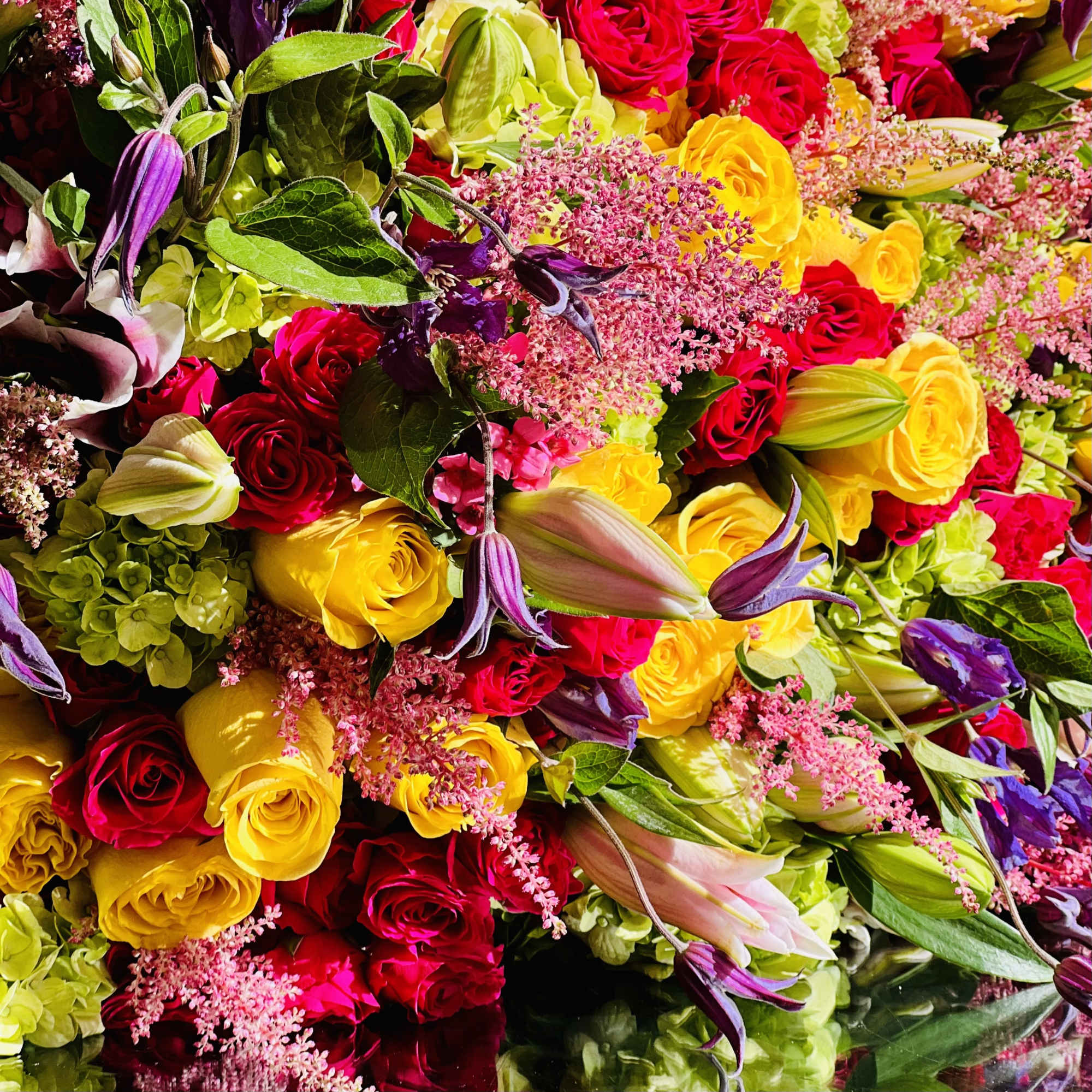 An exquisite and Large bouquet bursting with a vibrant assortment of seasonal