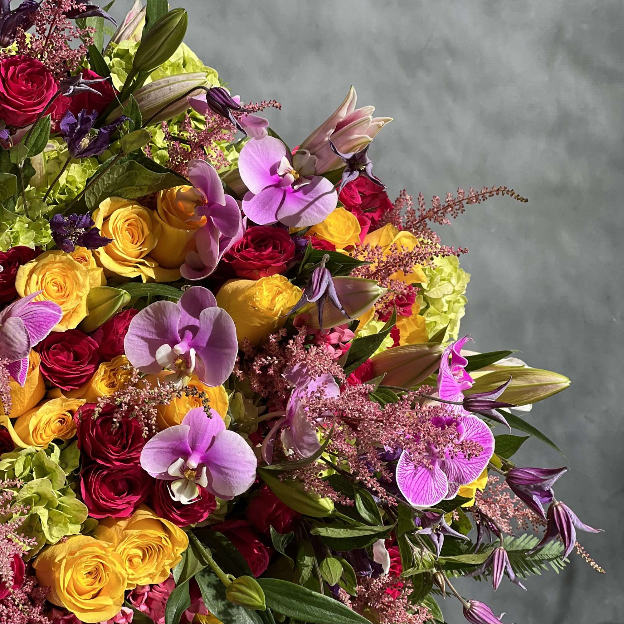 An exquisite and Large bouquet bursting with a vibrant assortment of seasonal