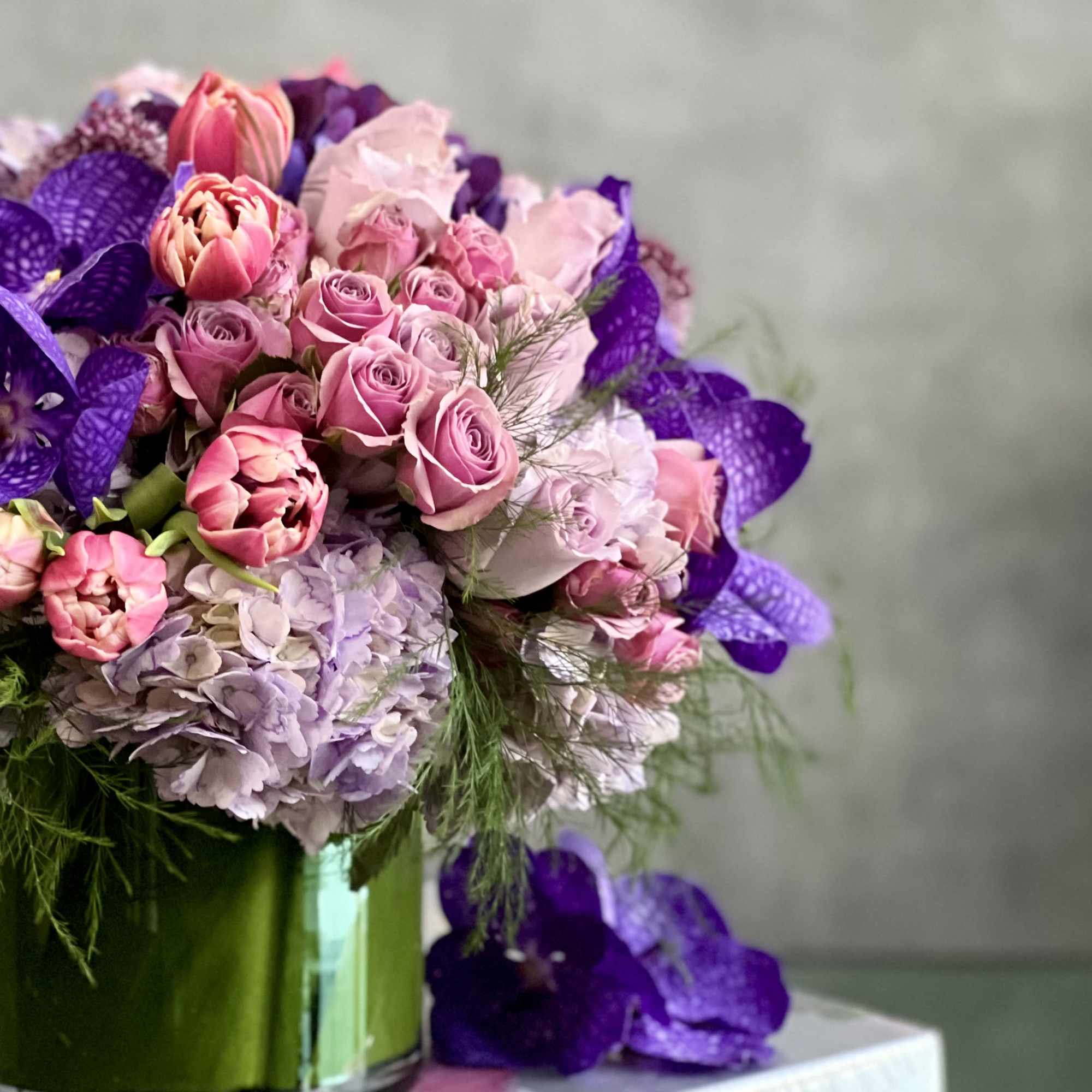 Our Where the Day Takes You arrangement is a gathering of lavender