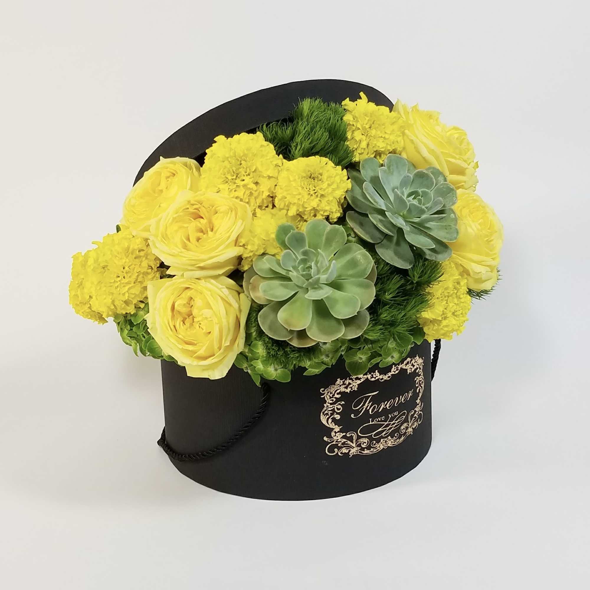 Premium Yellow roses, succulents & fillers. Premium Yellow roses, succulents & fillers.