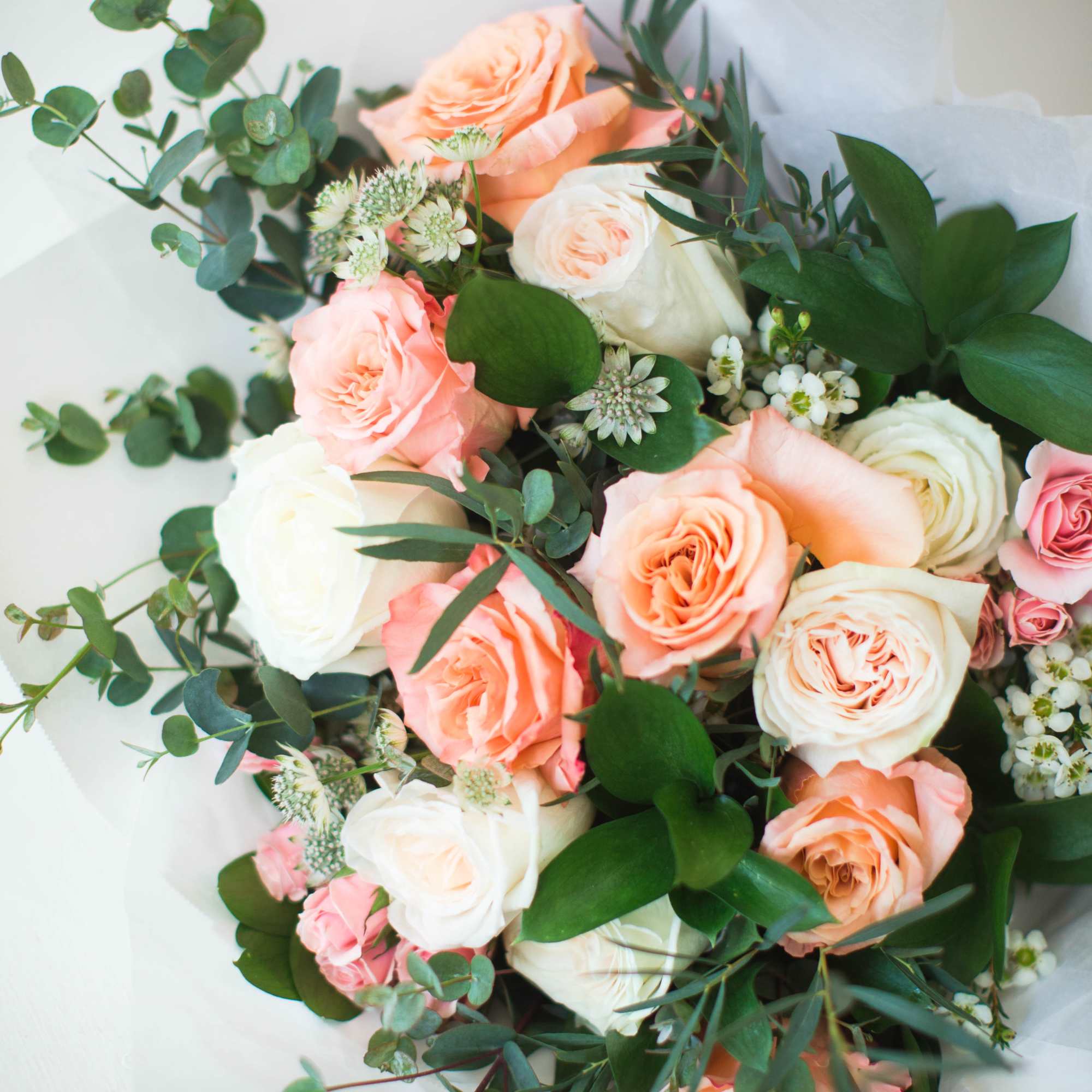 Large handheld bouquet. Great size for making a statement 