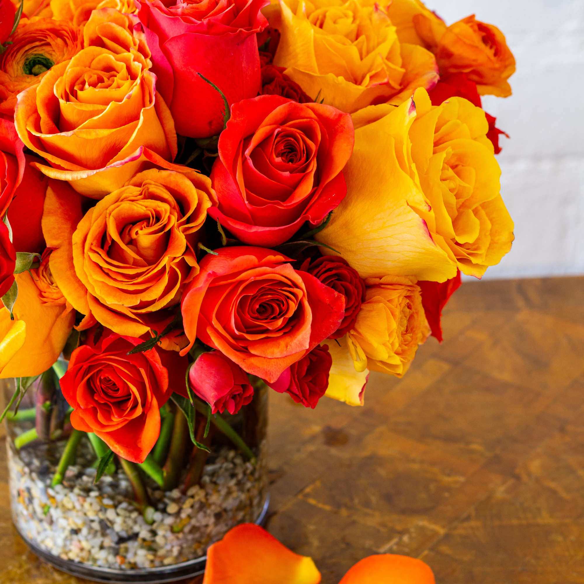 Crafting a stunning floral arrangement in a 5x5 cylinder vase with an