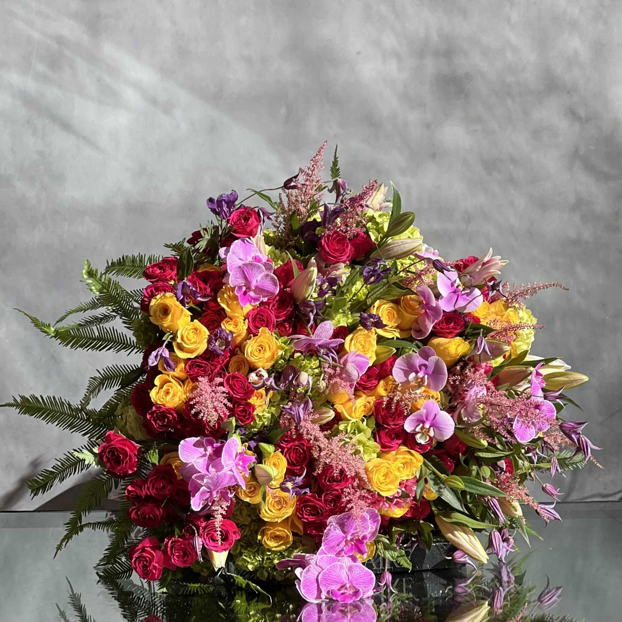 An exquisite and Large bouquet bursting with a vibrant assortment of seasonal