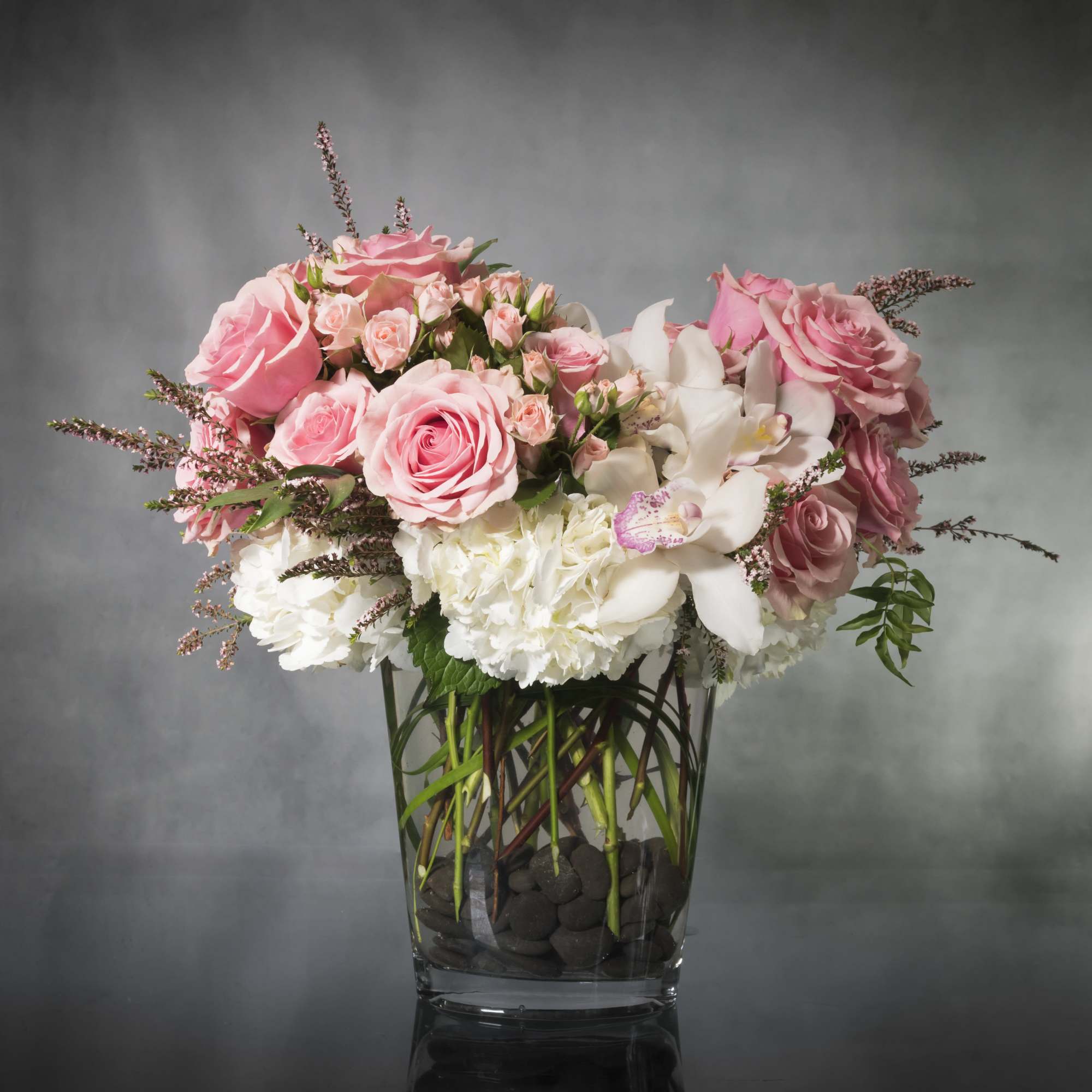 Uniquely designed to create a memorable impression, this spectacular arrangement of beautiful