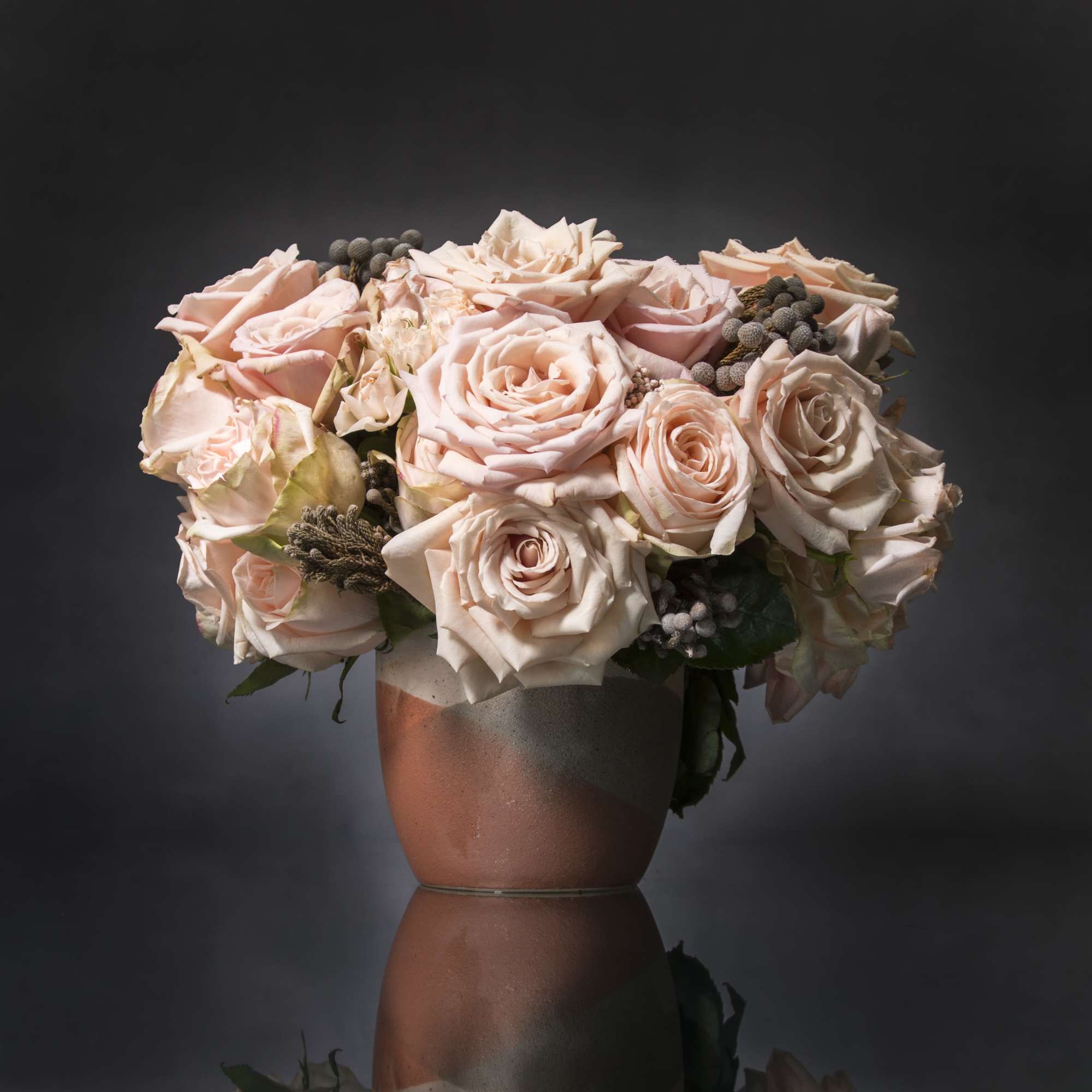 Breathtakingly beautiful, these ruffled sand - cream  Quicksand Roses and Imported