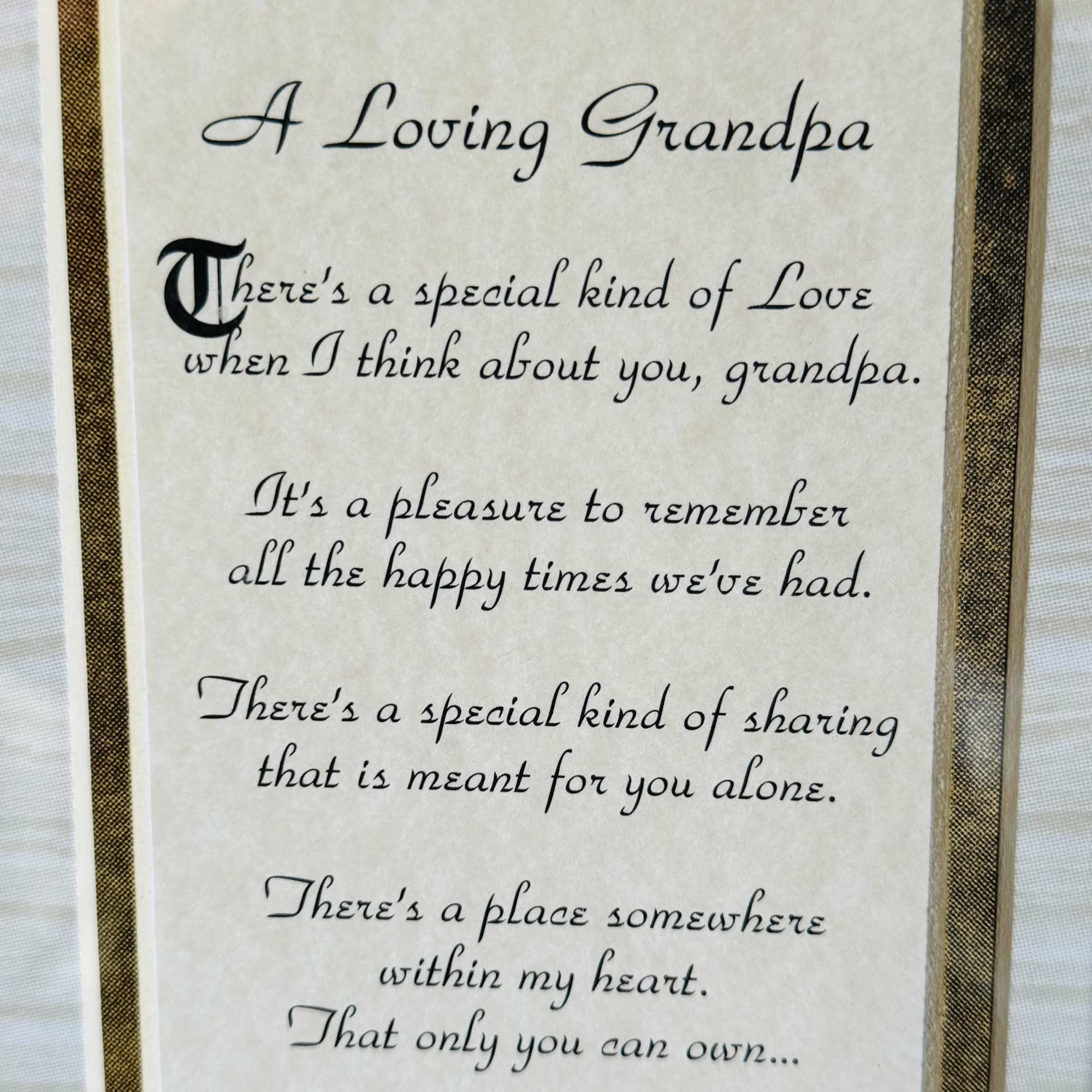 Beautiful engraved gold frame 11" x 14" In Memory Of A Loving Beautiful engraved gold frame 11" x 14" In Memory Of A Loving