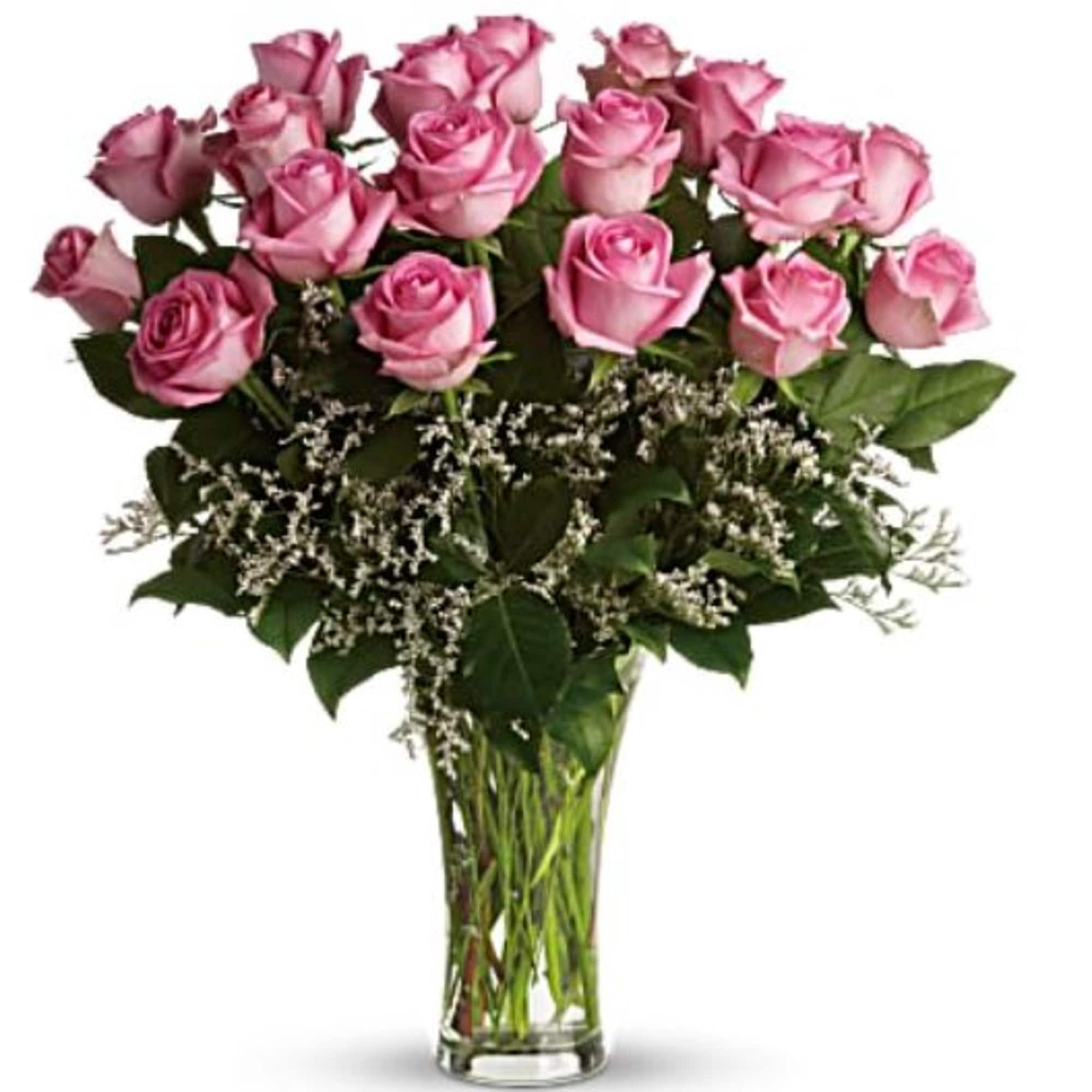 The FTD Pink Rose Bouquet is a graceful expression of blushing beauty
