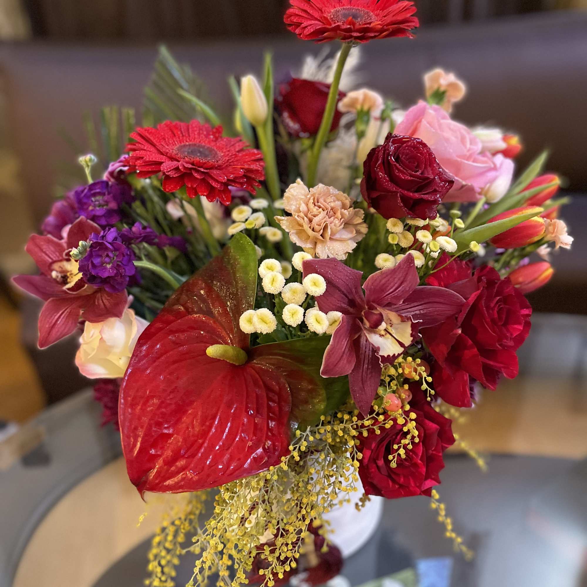 Receiving birthday gift flowers can evoke a great sense of joy, appreciation