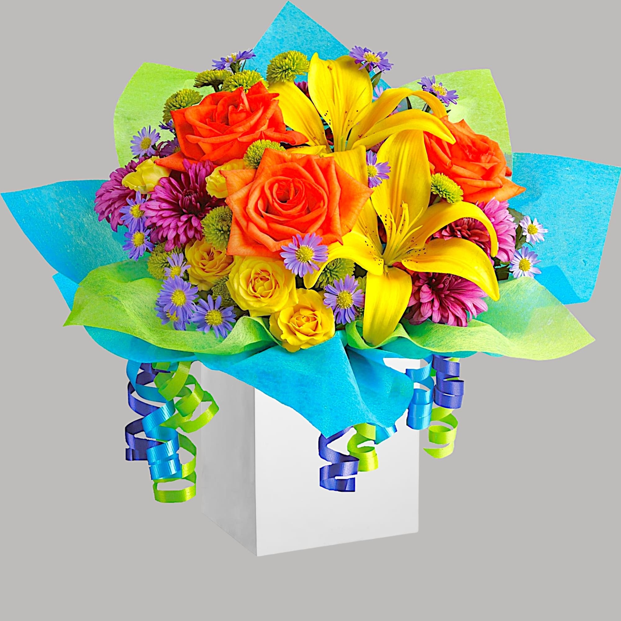 All the colors of the rainbow are present in this fabulous gift