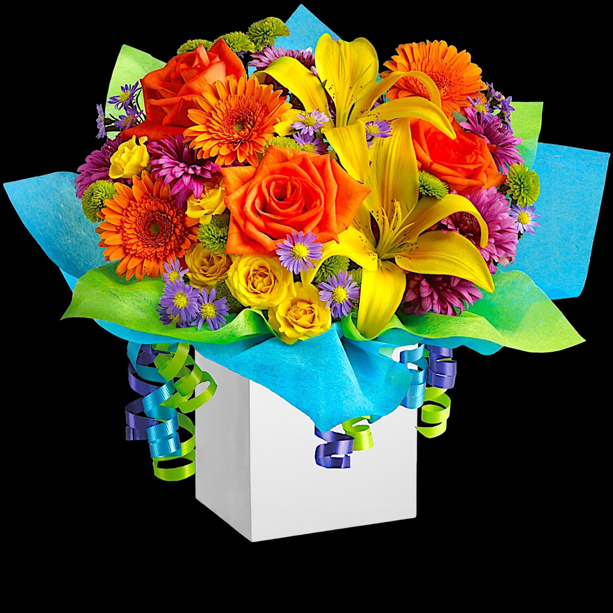 All the colors of the rainbow are present in this fabulous gift