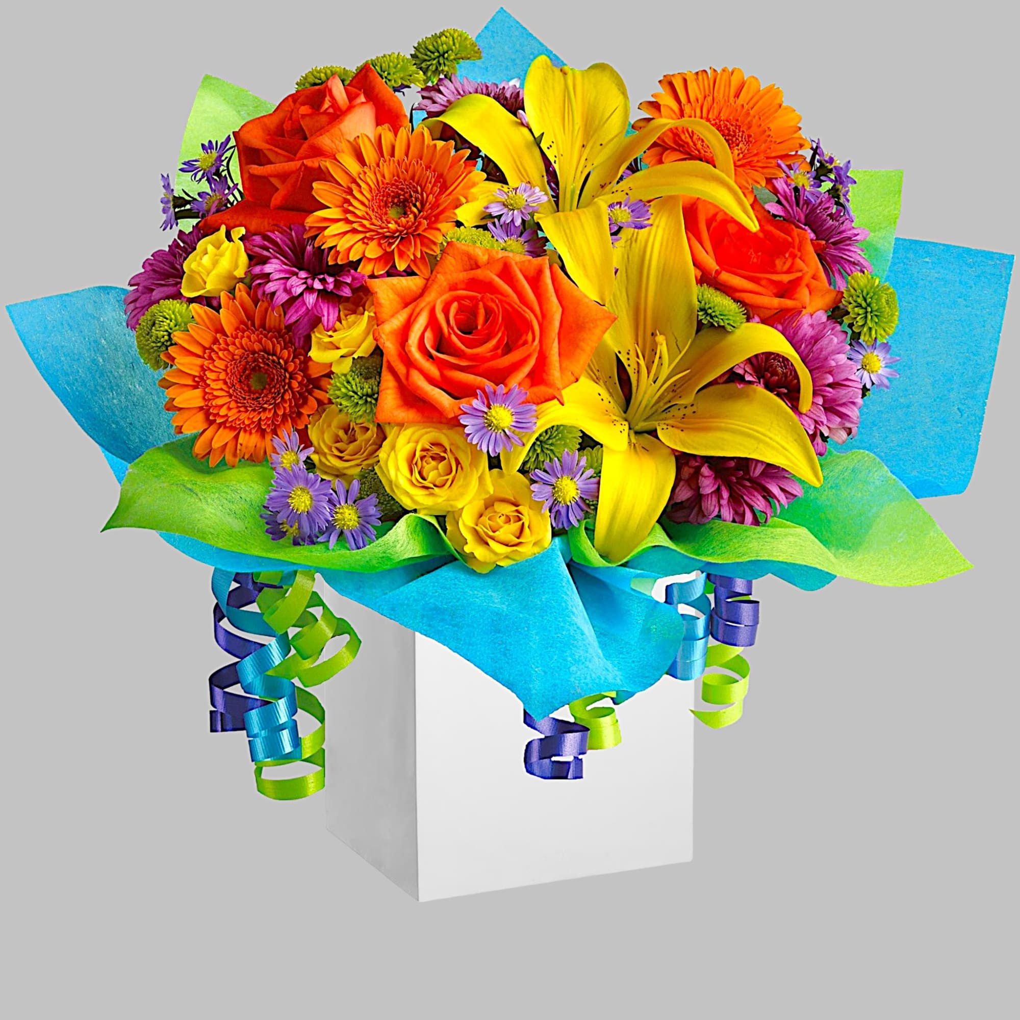 All the colors of the rainbow are present in this fabulous gift