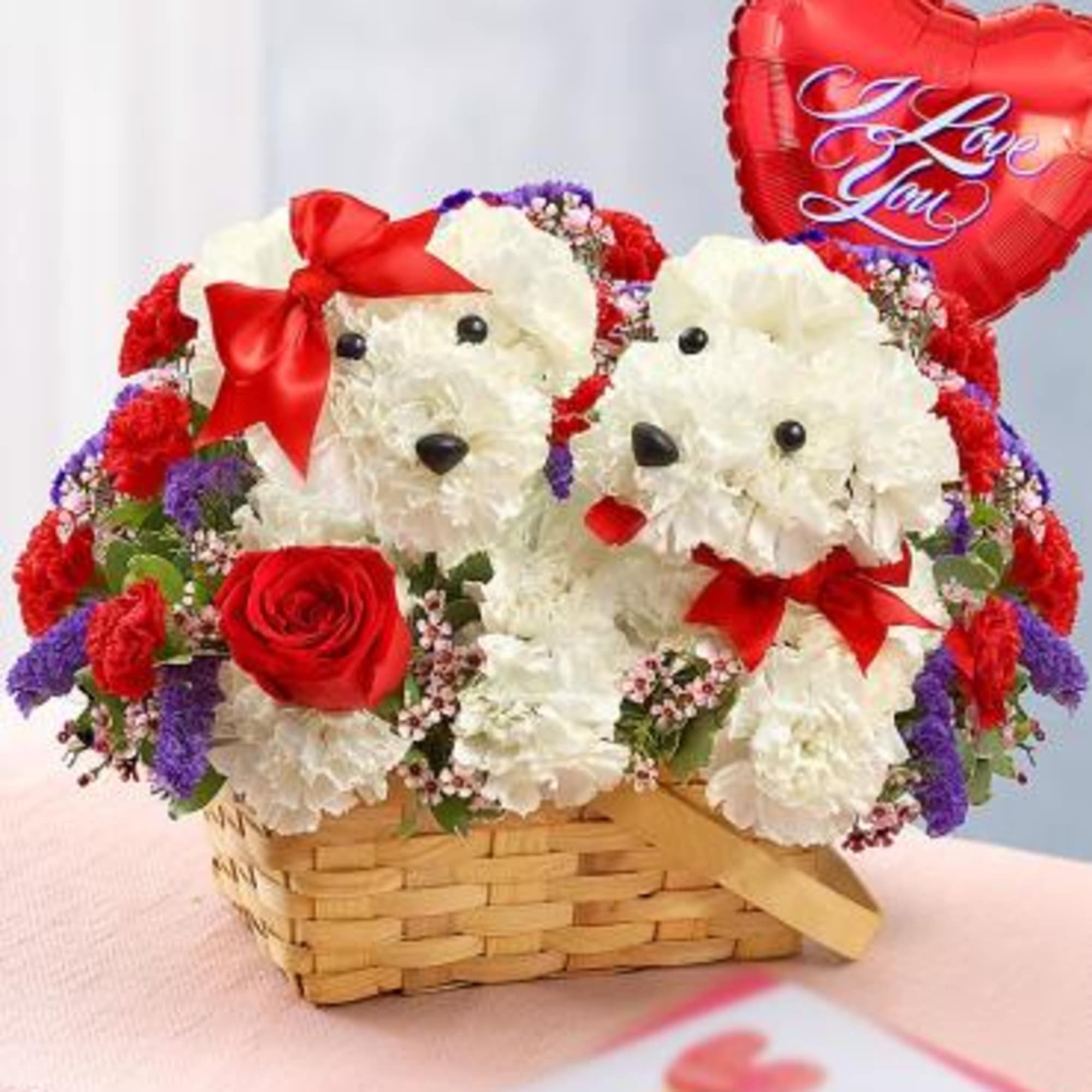 When it's much more than puppy love, send our perfect pair of 
When it's much more than puppy love, send our perfect pair of