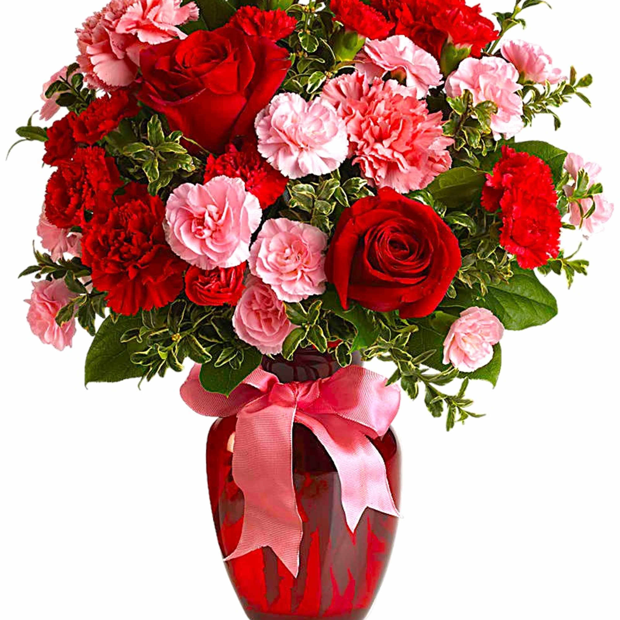 Fan the flames of love with this sizzling array of red roses